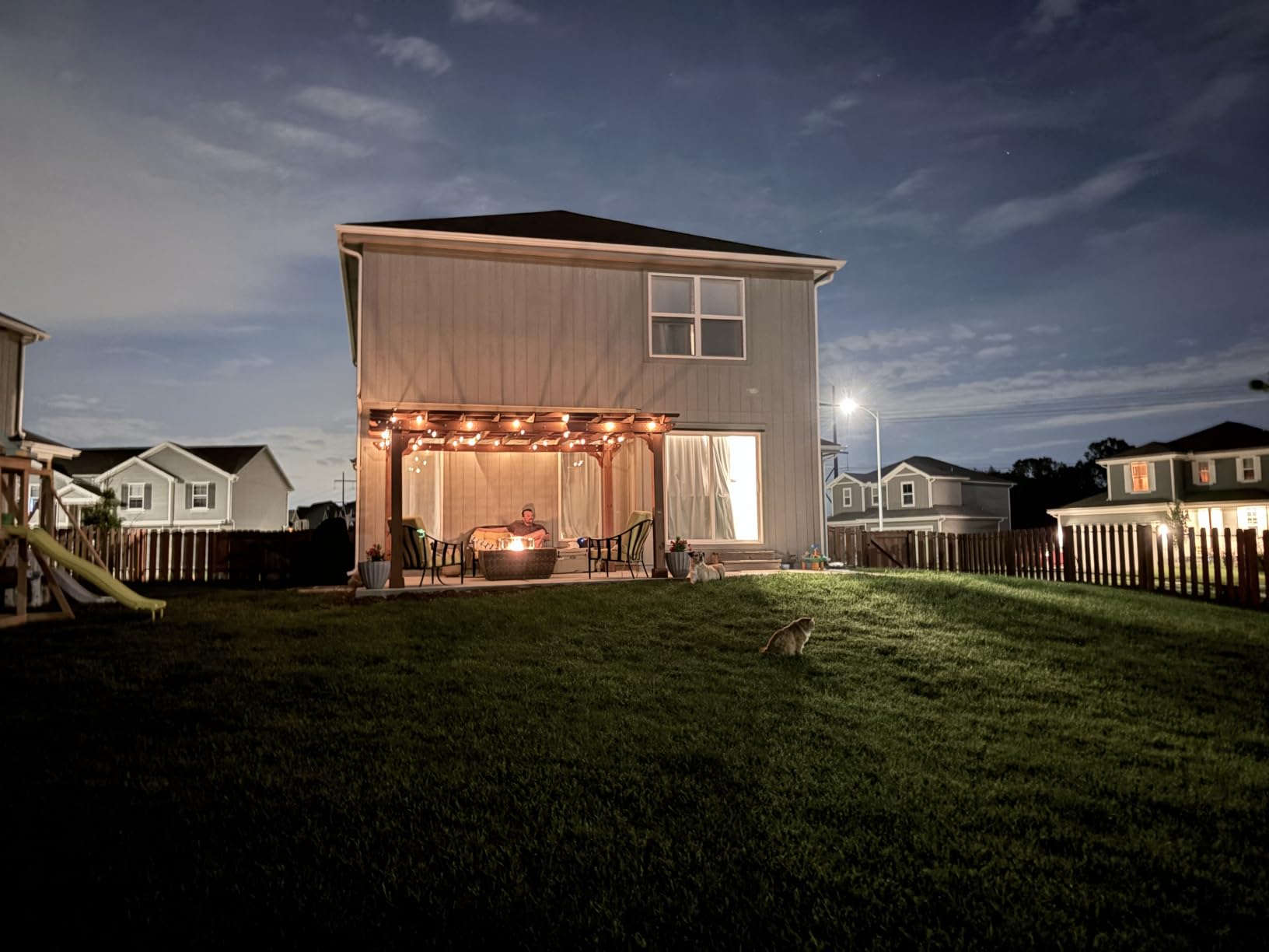 BlueWish 10'x14' Pergola, Solid Cedar Wood Gazebo Backyard Gazebo Pergola Kits with Slatted Roof Trellis & Stakes for Deck Yard Grill Party Garden customer photo 2