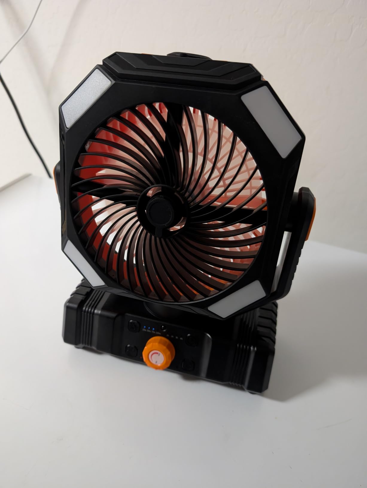Portable Misting Fan with 20000mAh USB Rechargeable Battery, 250mL Water Tank & LED Lantern – Cooling Fan with Mister for Camping, Home, Tent, Beach, Picnic, Barbecue, Outdoor & Indoor Use customer photo 2