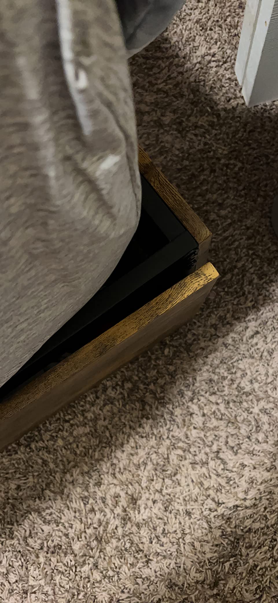 LIKIMIO Queen Bed Frame with 4 Storage Drawers, Dark Walnut customer photo 1