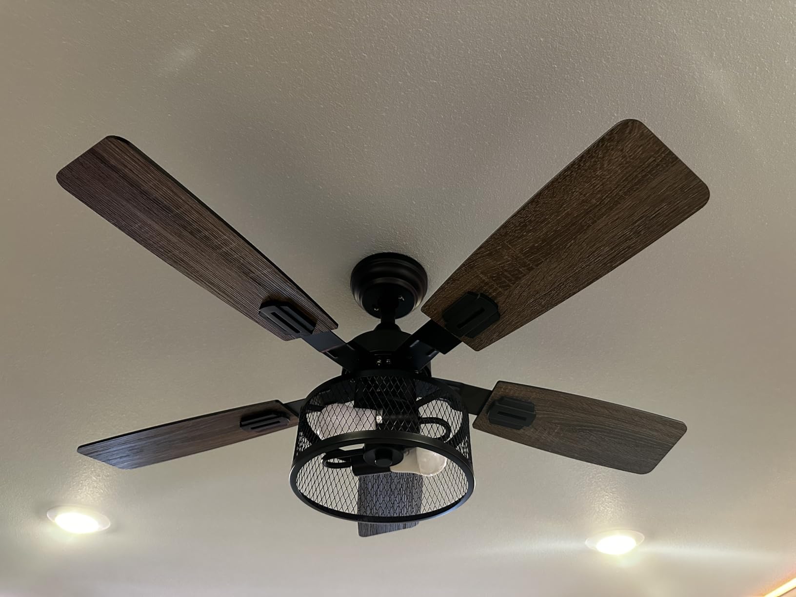 Depuley 72-Inch Ceiling Fans with Lights: Large Ceiling Fans Dual Finish 8 Blades - Rustic Ceiling Fan with Remote Control for Farmhouse Living Room Outdoor Porch Noiseless (Black Walnut) customer photo 2