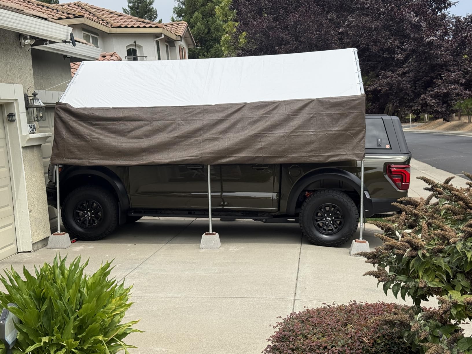 Aoxun 10x20 Carport Heavy Duty Carport Potable Car Canopy Garage, White customer photo 2