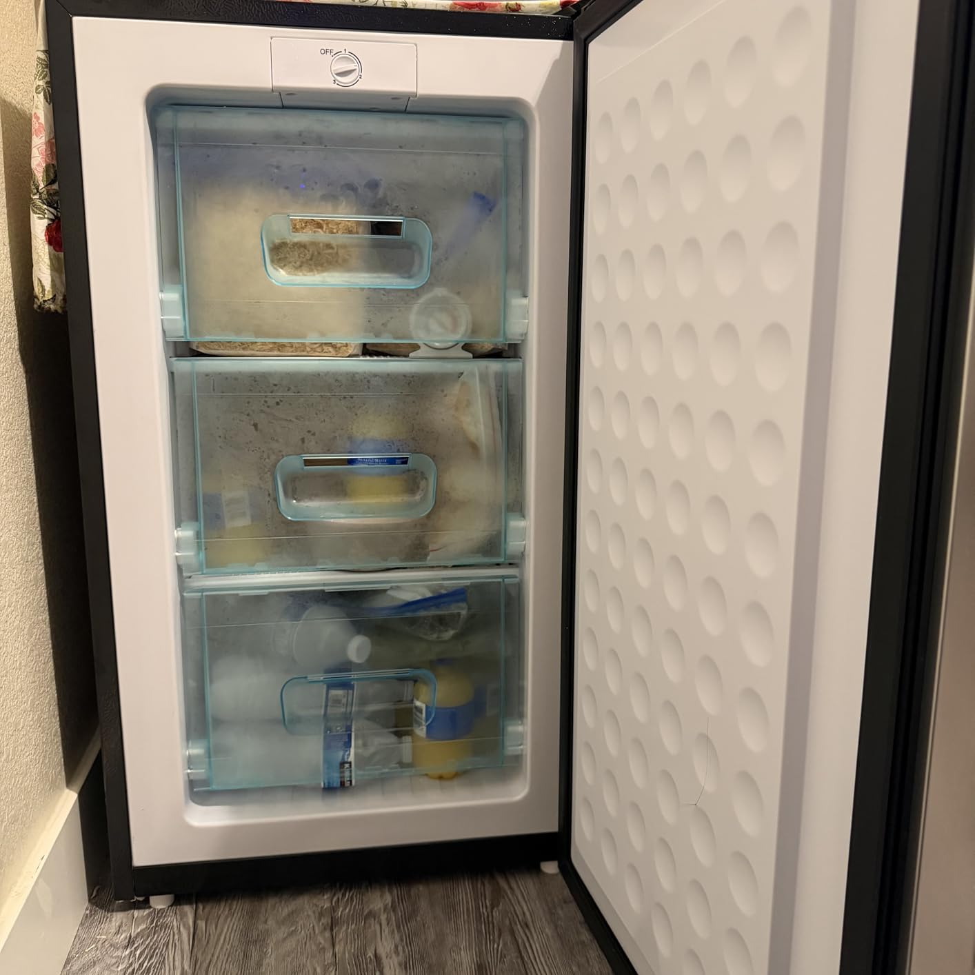 Maine 3.6 Cu. Ft. Small Upright Freezer, Compact Mini Freezer Glossy Silver customer photo 1