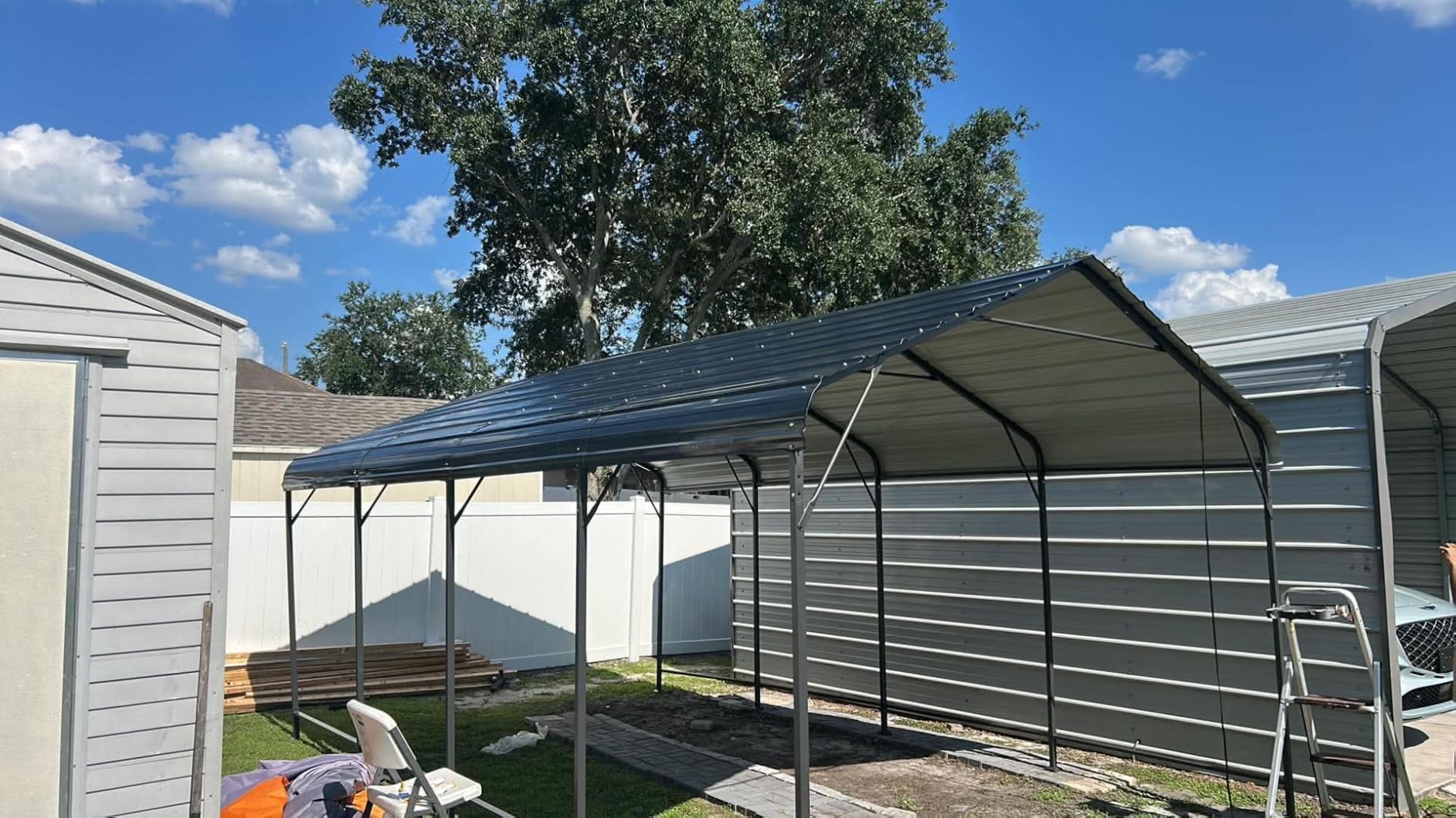 AirWire 20x20 FT Metal Carport Canopy with Reinforced Base customer photo 2