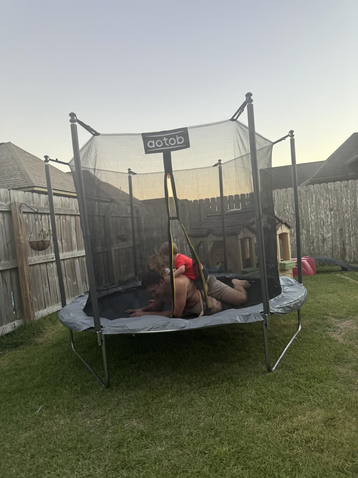 AOTOB 12 FT/14 FT Rectangle Trampoline with Net customer photo 1