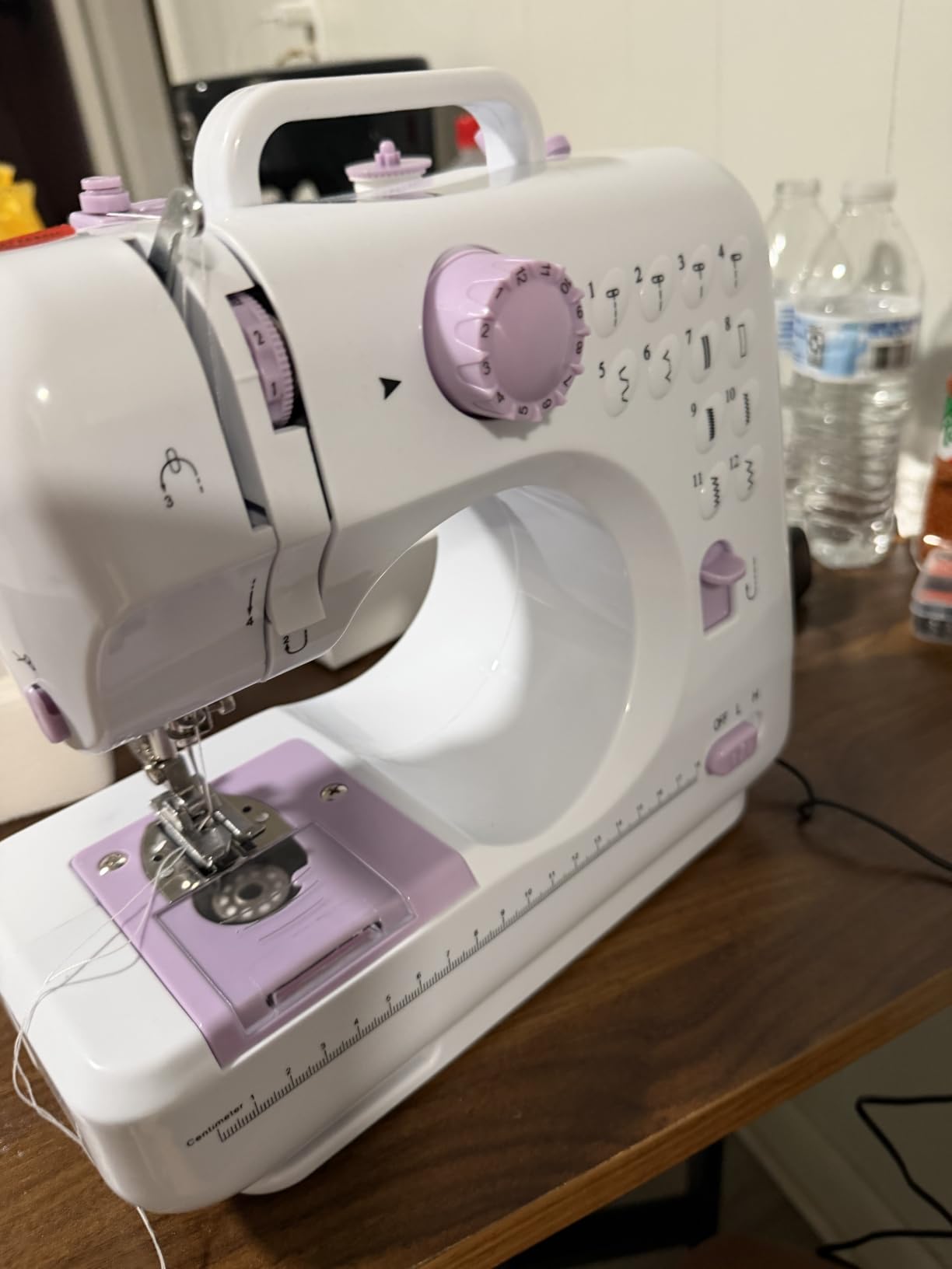 Sewing Machine for Beginners (Premium Edition), Twin Needle, Reverse Stitching, Small Portable Design, 12 Built in Stitches, LED Light, Foot Pedal, 32 Color Thread Kit for Home Mending and Crafts customer photo 1