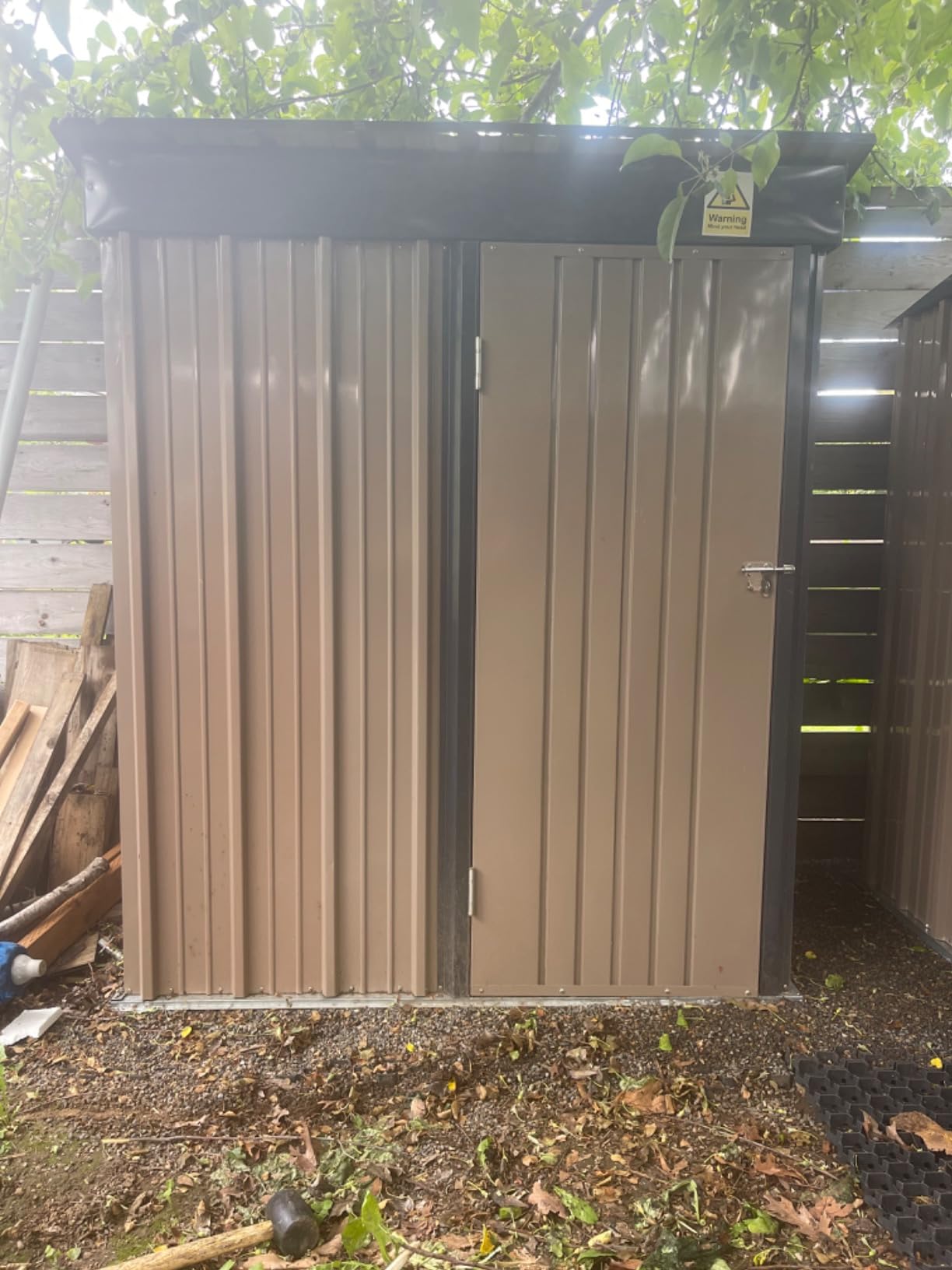 UDPATIO Storage Shed 8 x 10 FT, Resin Sheds & Outdoor Storage with Floor Large Clearance Outdoors Plastic Garden Tool Shed Tuff Outside Cottage Shed with Lockable Door for Bike, Garbage Gray White customer photo 1