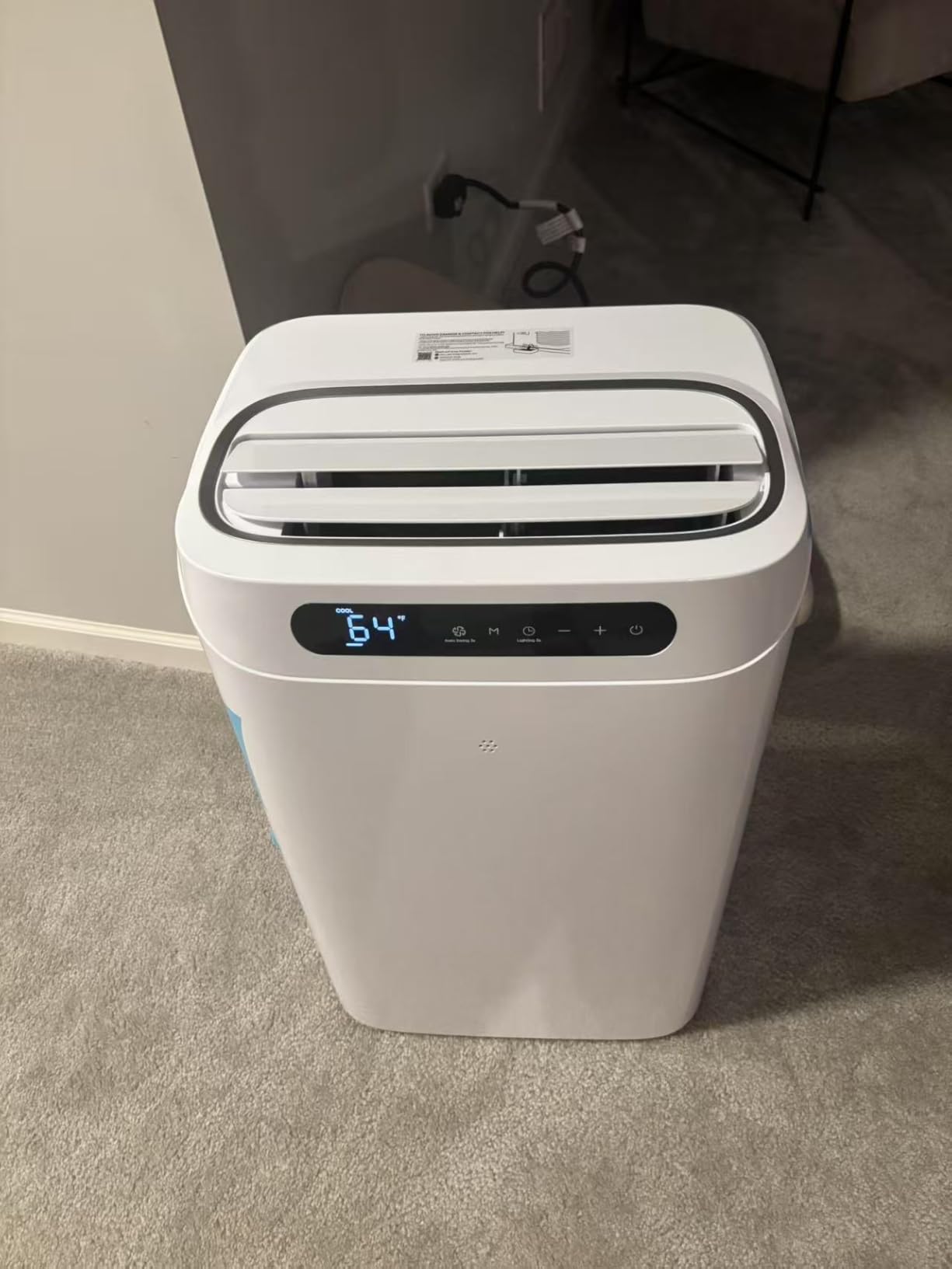 12000 BTU Portable Air Conditioners, Cools Up to 500 Sq.Ft, Portable AC Unit with Remote Control, Cooling, Fan, Dehumidification, Sleep Mode& Installation Kits for Rooms, White customer photo 2