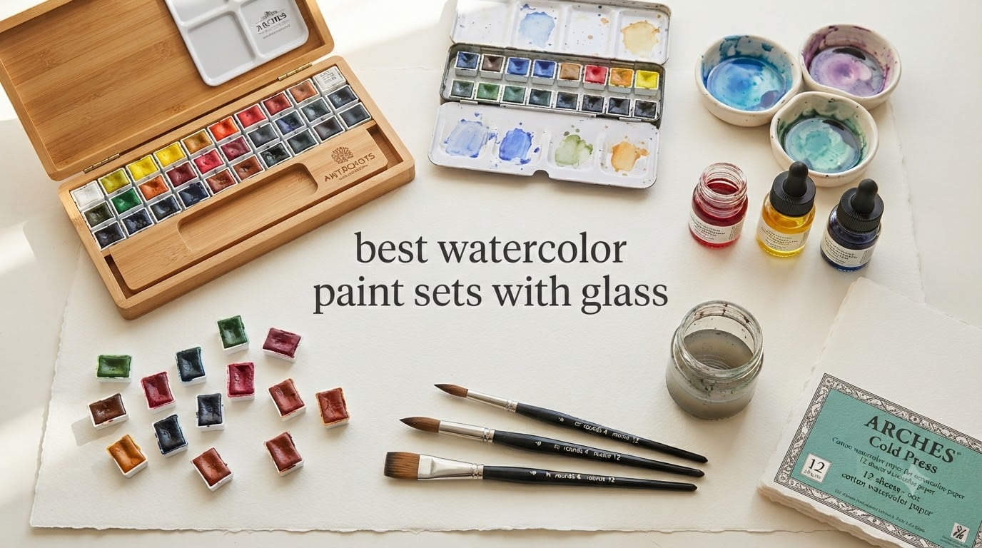 best watercolor paint sets with glass