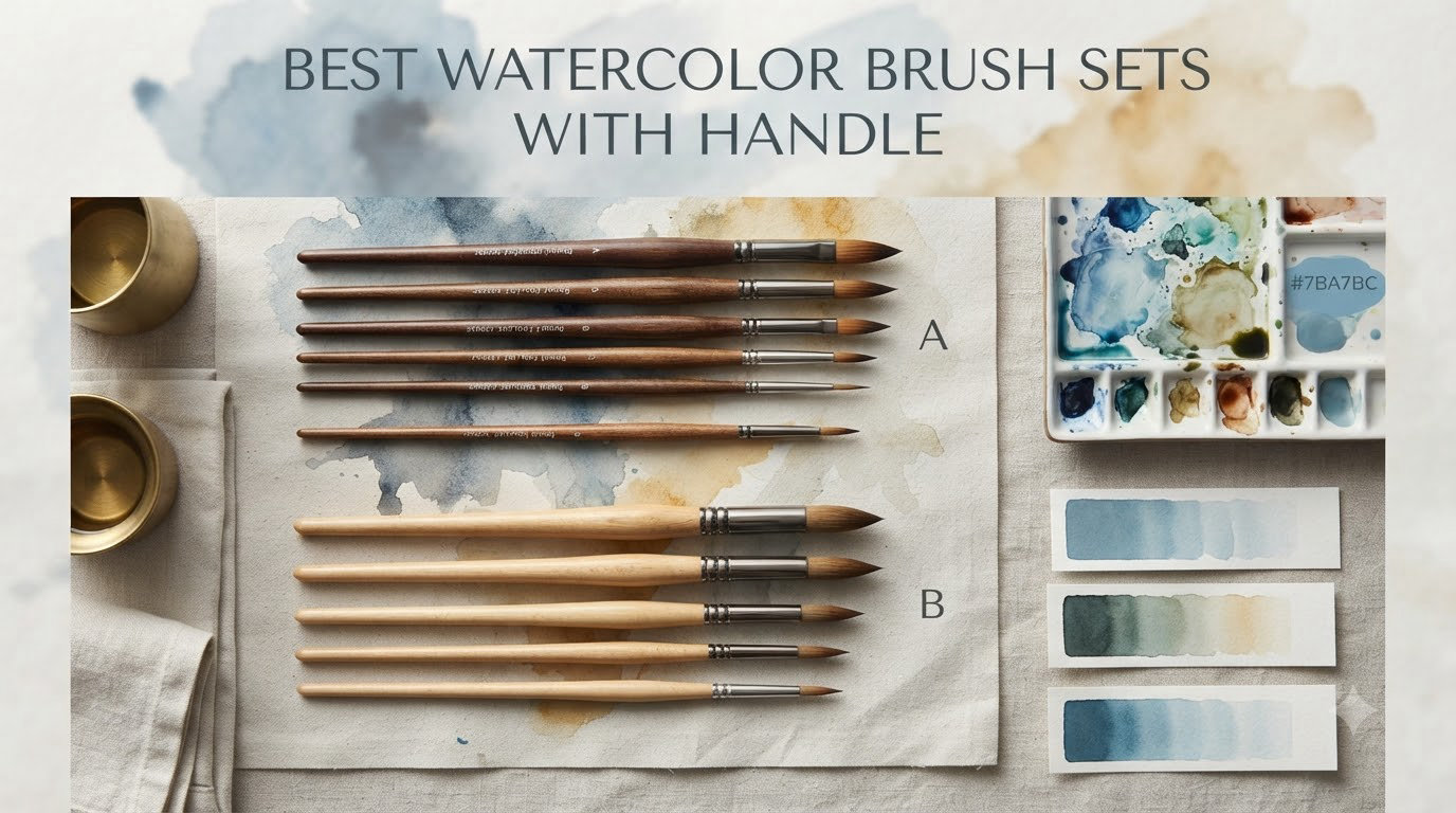 best watercolor brush sets with handle