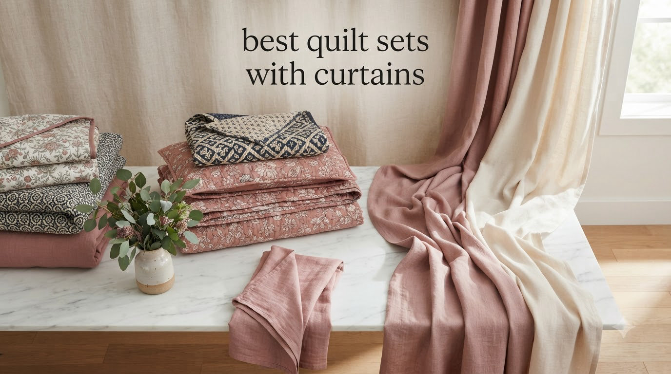 best quilt sets with curtains