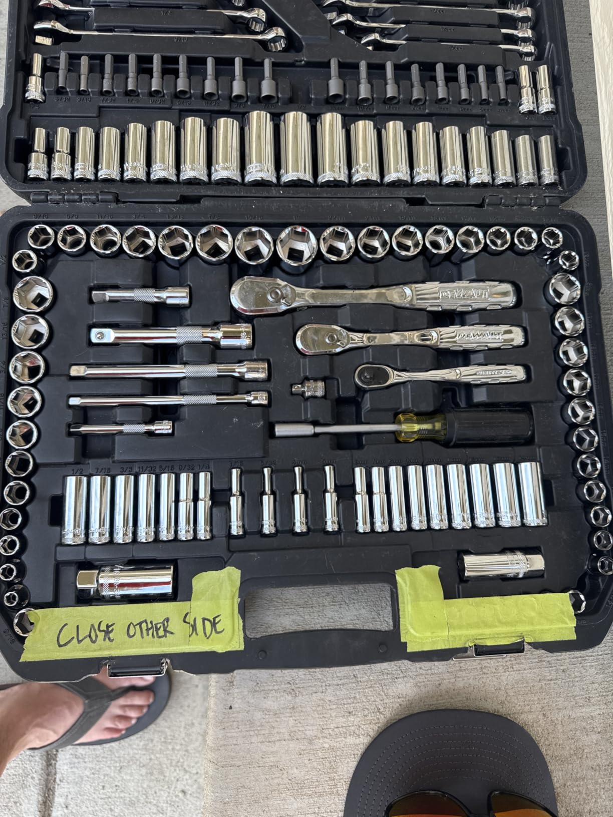 DEWALT 200-Piece Socket Set, Metric/SAE Mechanic Tool Set with Storage Case (DWMT75000) customer photo 2