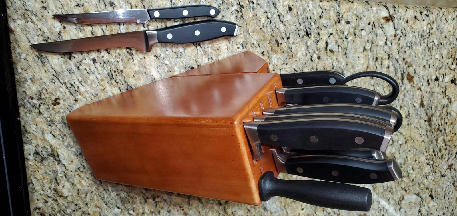J.A. Henckels Forged Premio 19 Piece Knife Block Set, Cherry Block customer photo 2