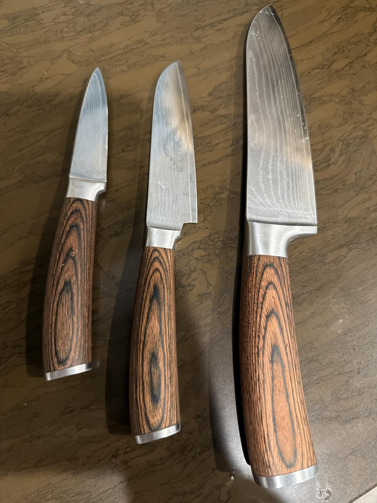 Wakoli EDIB Damascus Knife Set, 5-Piece VG10 Steel Knives, Wooden Gift Box customer photo 1