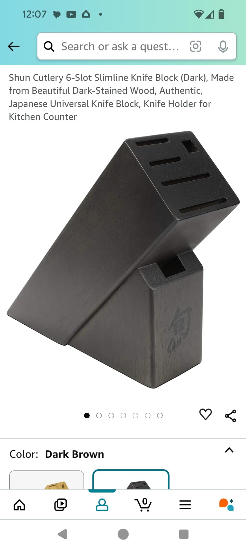 Shun Slimline Knife Block, 6-Slot customer photo 1