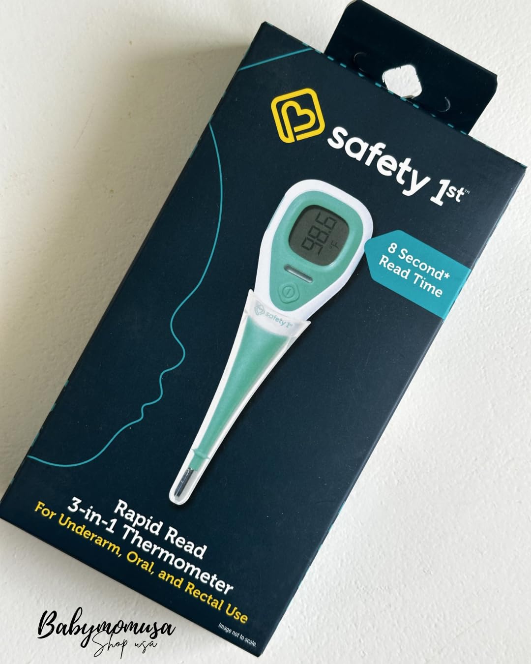 Safety 1st Rapid Read 3-In-1 Thermometer, Aqua, One Size customer photo 1