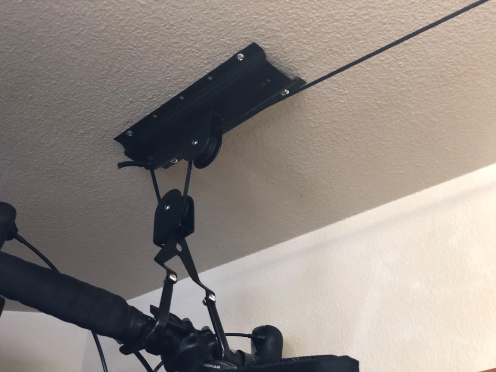 Bike Hoist, Ceiling Bicycle Lift, 3 Pulley, 45ft Rope, 100LB Capacity customer photo 1