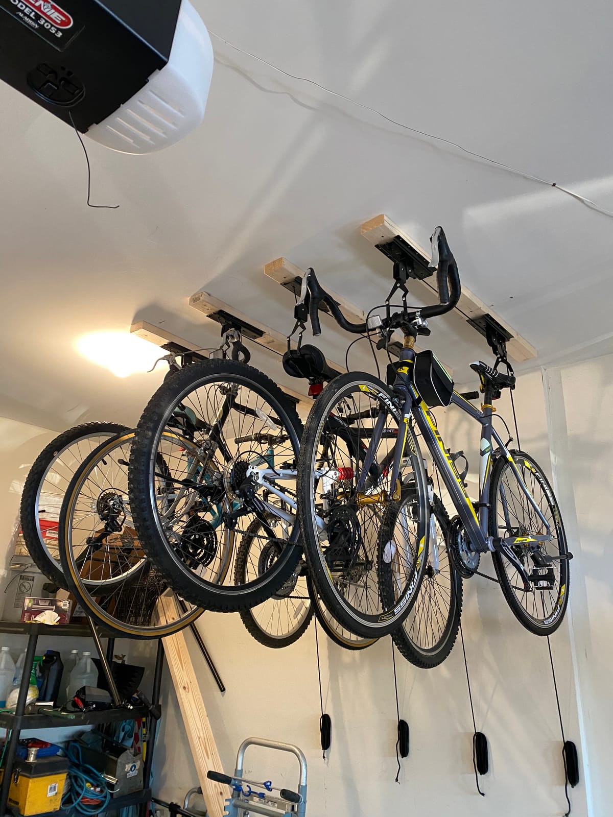 Bike Hoist, Ceiling Bicycle Lift, 3 Pulley, 45ft Rope, 100LB Capacity customer photo 2