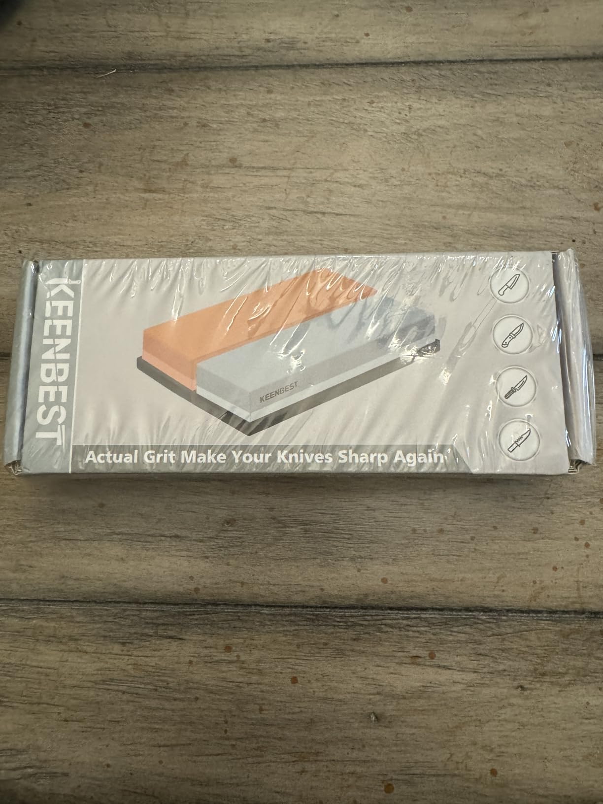 KEENBEST 400 1000 Premium Material Whetstone Sharpening Stone Set 2 Side Kitchen Knife Sharpener Stone Wet Stones for Sharping Knives Kit Non-slip Rubber Base customer photo 2