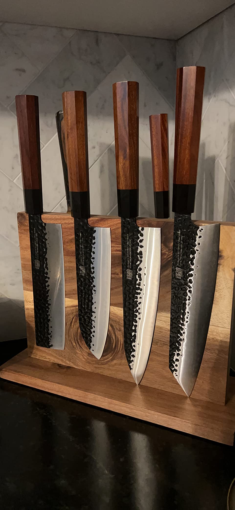 FINDKING Japanese Kiritsuke Knife, 9 Inch Gyuto Chef Knife, Kitchen Knife with High Carbon Steel Blade, Octagonal Handle, for Meat, Fish, Vegetables and Fruits, Dynasty Series customer photo 2