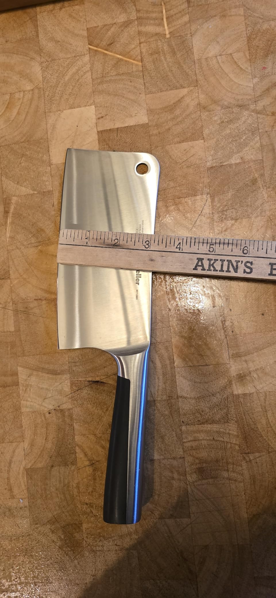 Mueller 7-Inch Meat Cleaver Butcher Knife, German High Carbon Steel customer photo 2
