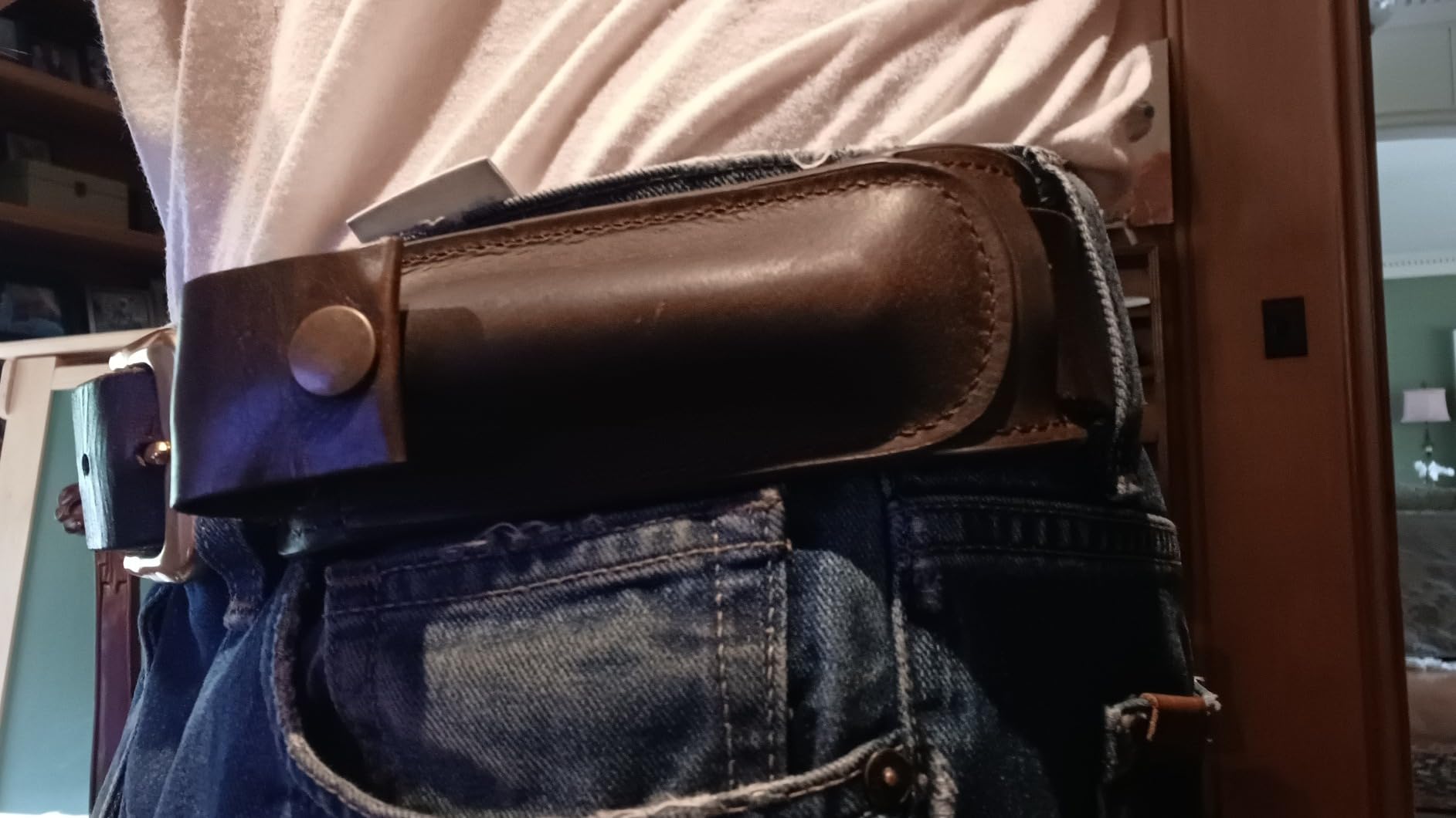 Gentlestache Leather Knife Sheaths for Belt, Knife Holster, Pocket Knife Sheath, EDC Leather Sheath for Folding Knife Carrier customer photo 1