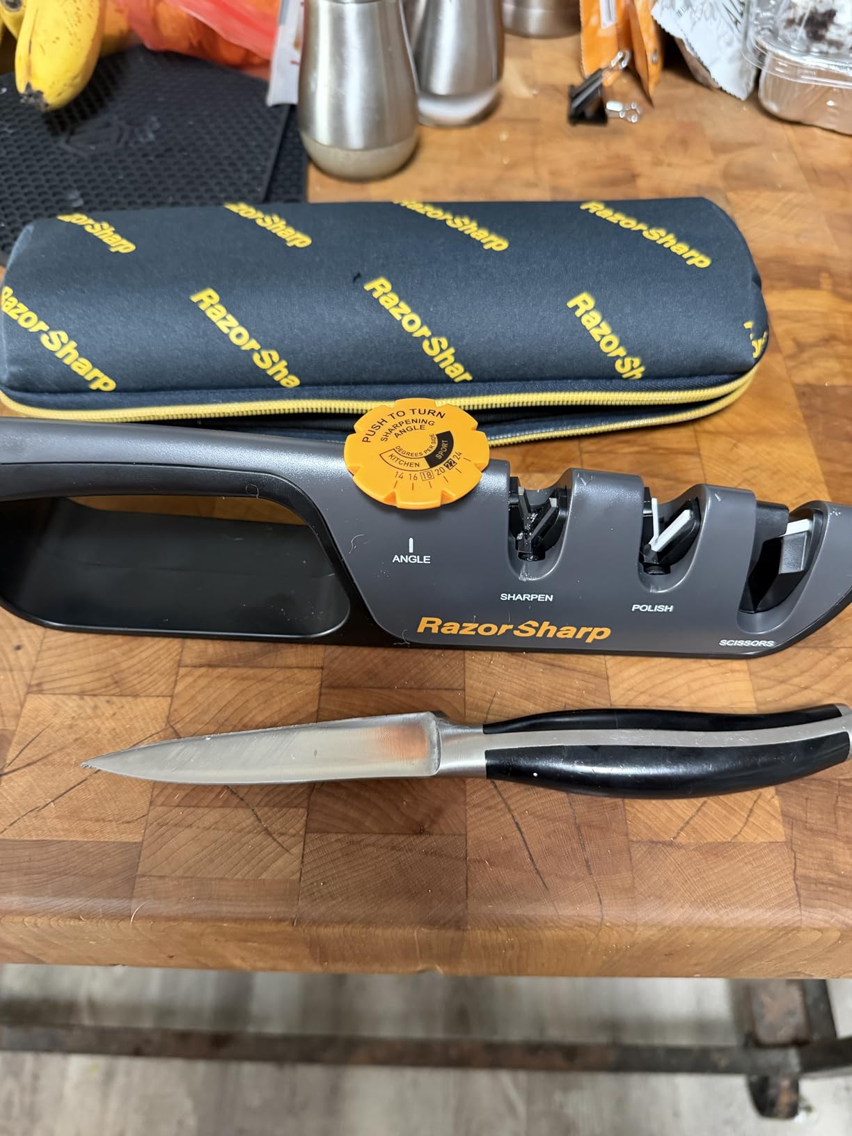 RazorSharp™ Knife & Scissor Sharpener | Adjustable 14-24 Degree Angle Guide customer photo 2