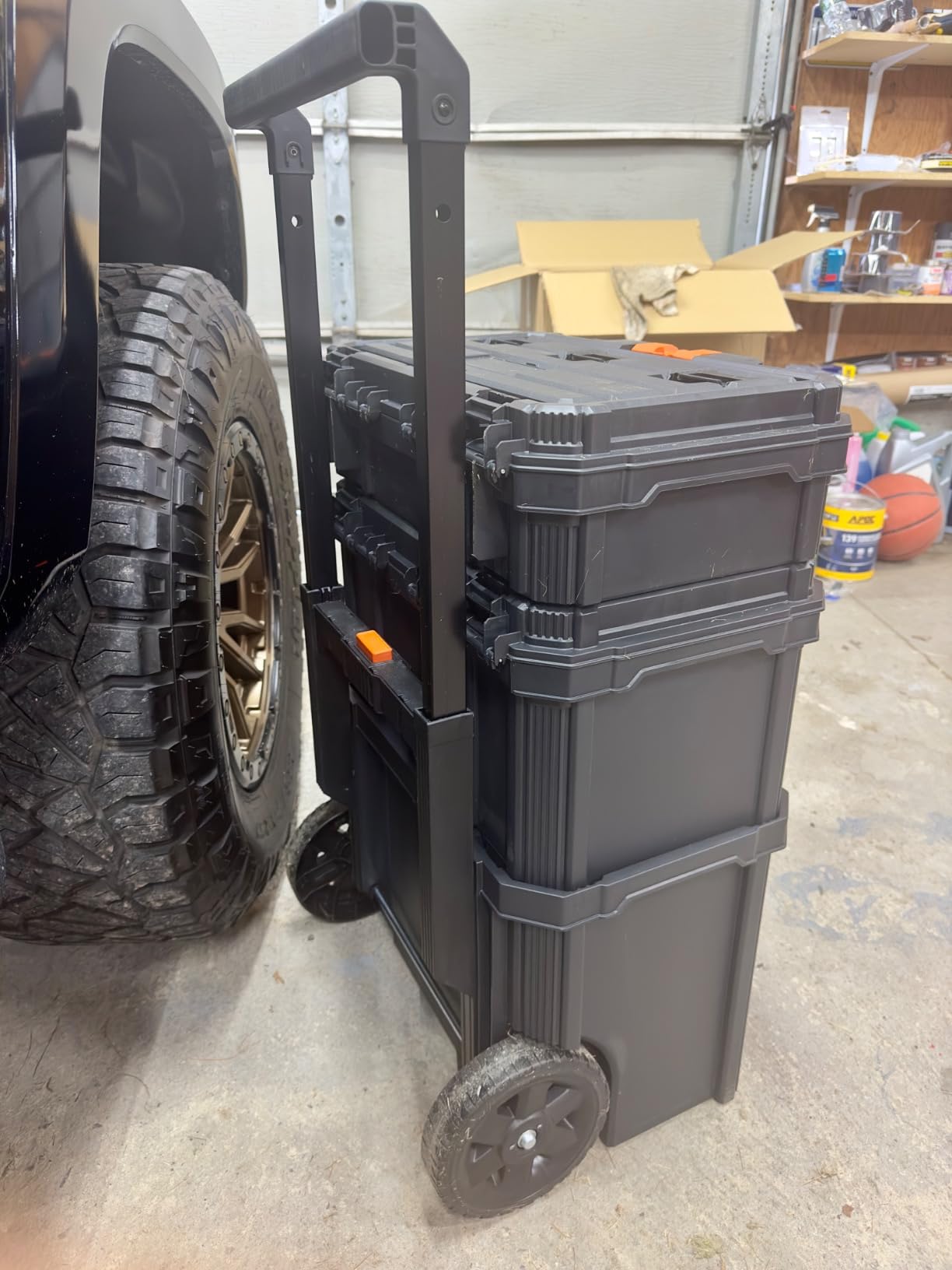 beyond by BLACK+DECKER BLACK+DECKER BDST60500APB Stackable Storage System - 3 Piece Set (Small, Deep Toolbox, and Rolling Tote) customer photo 2
