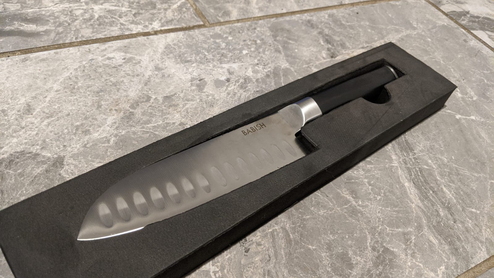 Babish 6.5 Inch Santoku Knife High Carbon 1.4116 German Steel Kitchen Knife Razor Sharp Blade Durable Precision Cutlery for Slicing Dicing Chopping Vegetables Meat and Fish customer photo 1