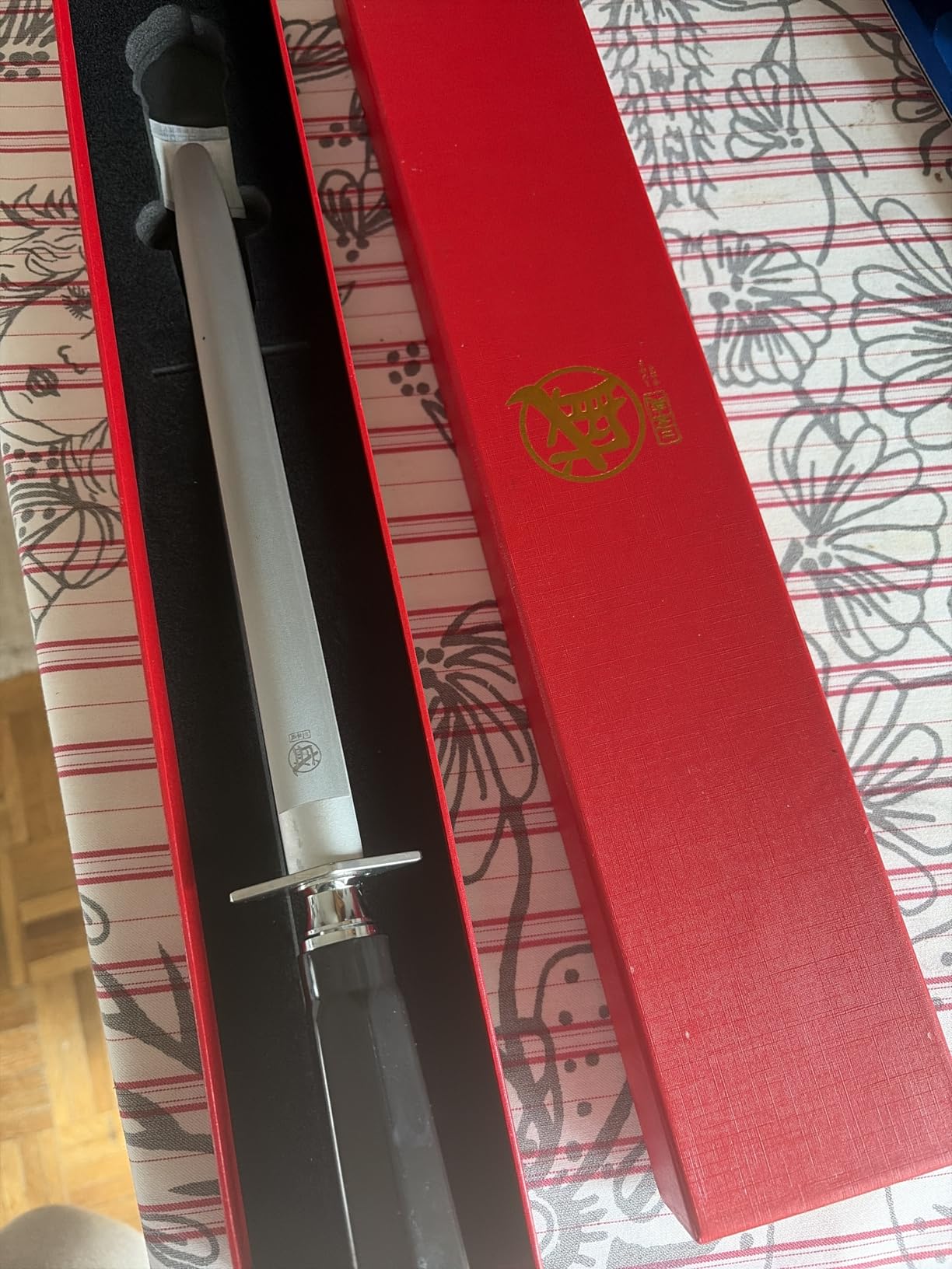 MITSUMOTO SAKARI 10-Inch Flat Diamond Honing Steel Knife Sharpener customer photo 2