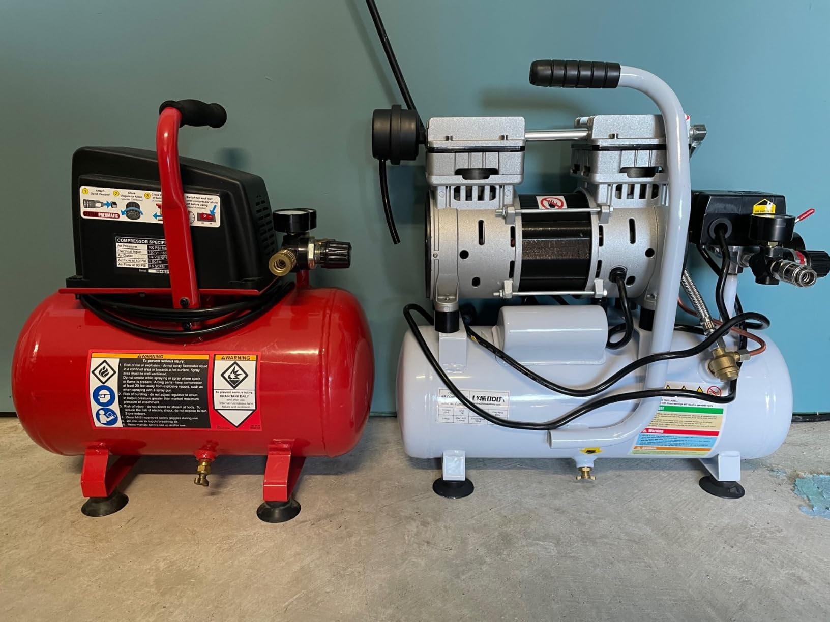 Ultra Quiet Air Compressor, 60 dB, 2.5 CFM @ 90 PSI, 2 Gallon Air Tank customer photo 2
