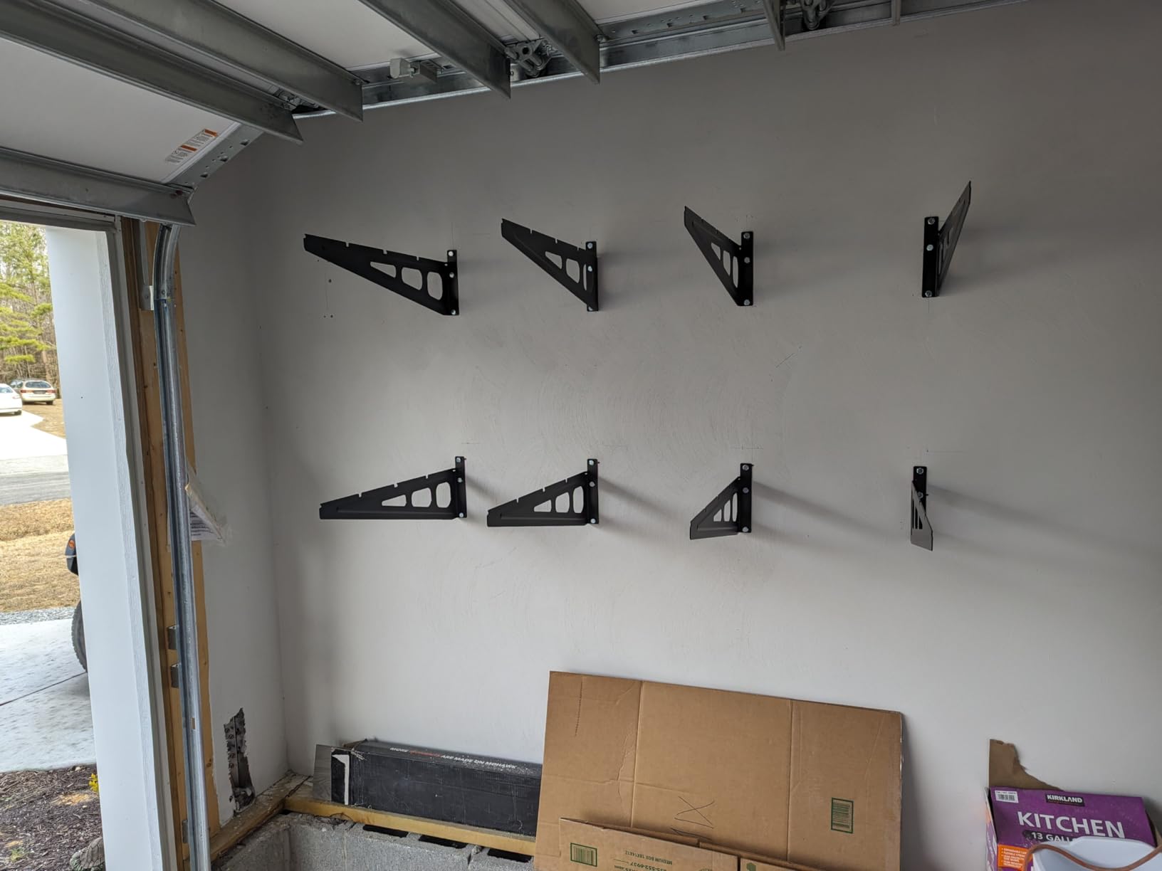 WORKPRO 2-Pack 2x6FT Garage Wall Shelving, 72” x 24” Heavy Duty Wall Mounted Shelving, 800lbs Load Capacity (Total), Metal Wall Shelves Suitable for Shop, Shed, Garage Storage, Black, 1 Sets customer photo 2