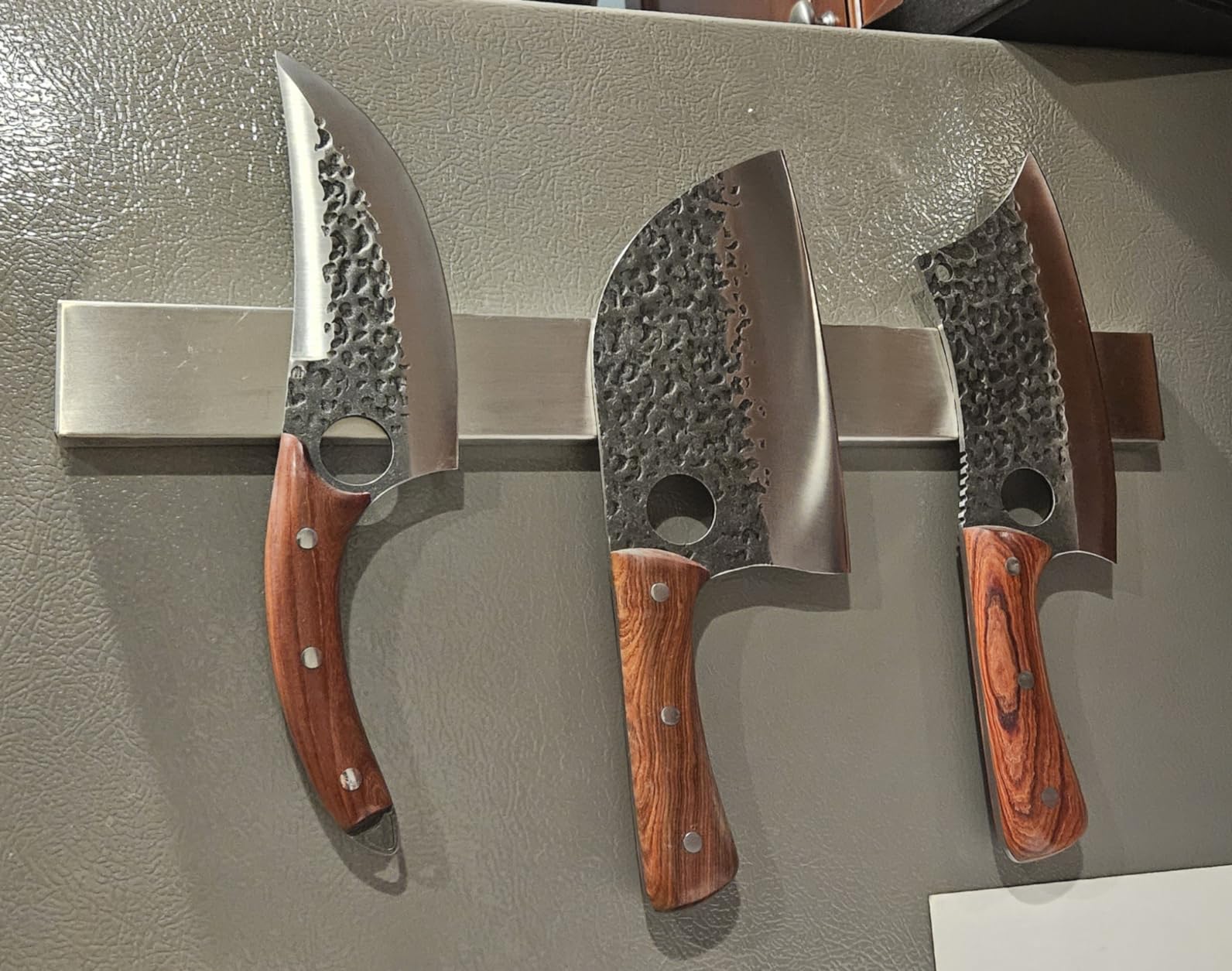 Topfeel 3PCS Hand Forged Kitchen Knife Set - Viking Chef Knives Men Gifts customer photo 2