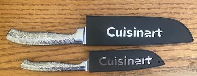Cuisinart Classic Forged Knife Set – High-Carbon Hammered Stainless Steel Blades, Sheath Guards, Ultra Sharp Edge, Extra-Wide Bolster for Stability (4-Piece Set: 7