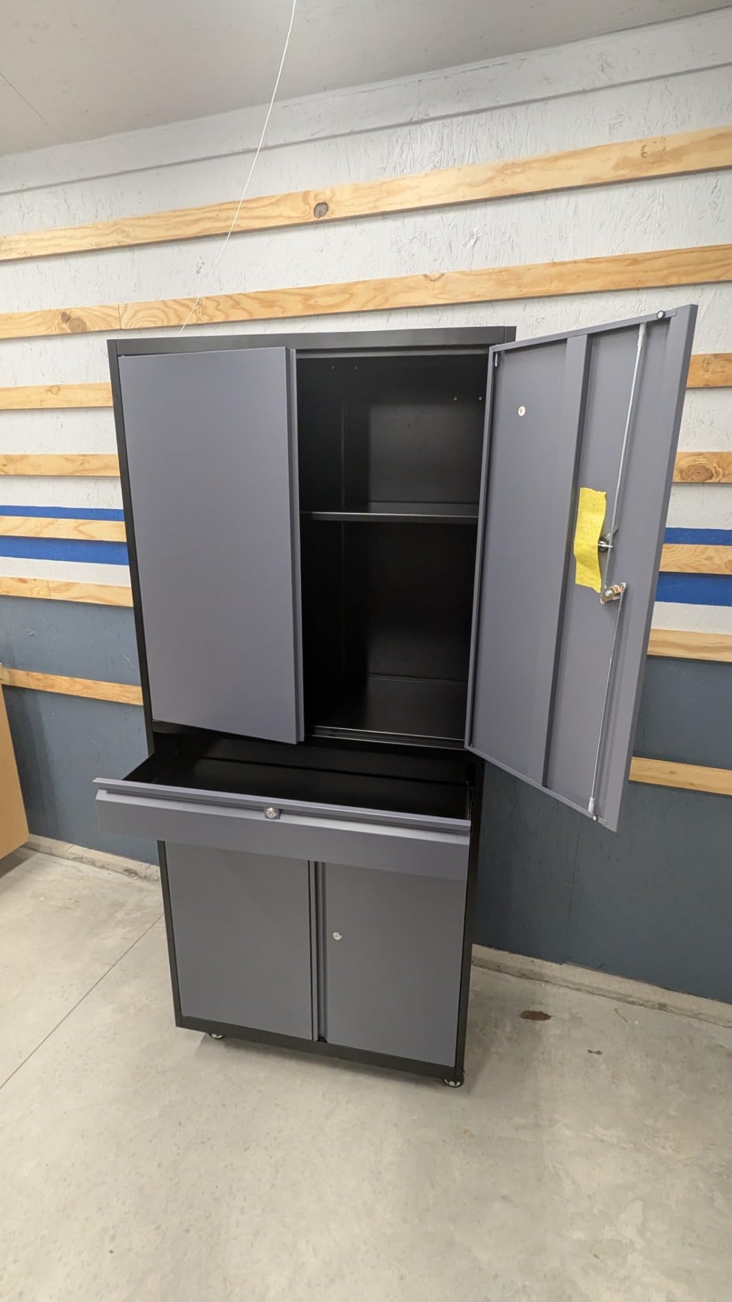 Yizosh Metal Garage Storage Cabinet with Locking Doors and Adjustable Shelves, -73