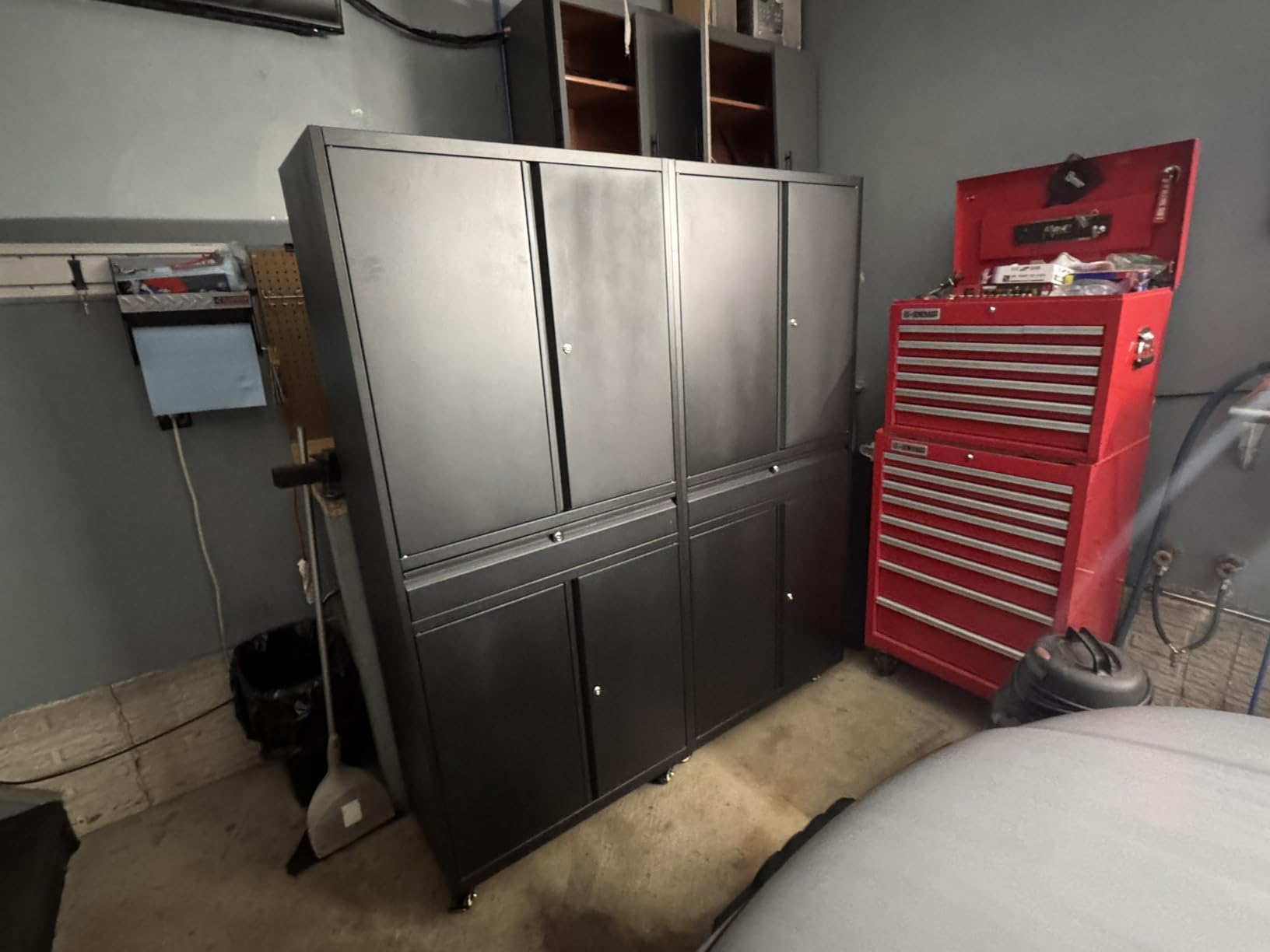 Yizosh Metal Garage Storage Cabinet with Locking Doors and Adjustable Shelves, -73