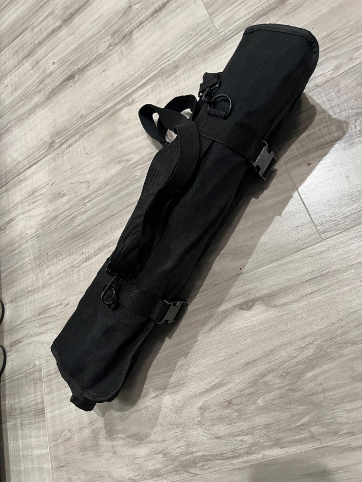 lelezone Chef Knife Roll Bag,Waterproof Waxed Canvas Knife Case Holds,Knives Roll Bags for Chefs Professional with Adjustable Strap,Chef Backpack with 11 Knife Slots and a Large Zippered Pocket customer photo 2