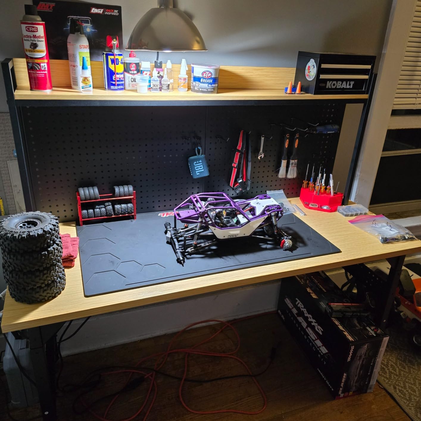 DWVO 60in Heavy Duty Workbench with Pegboard & Wheels Adjustable Work Table customer photo 2