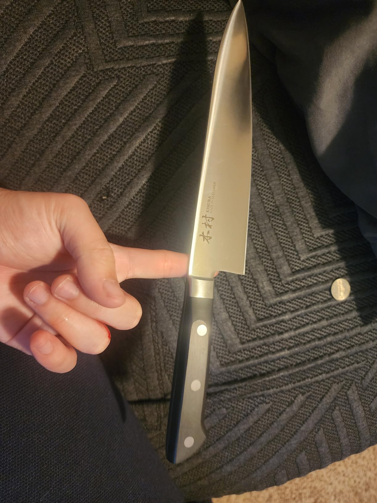 Kimura Nakiri Knife, [Made in Japan], 6.5 inch Professional Chef Knife, Ultra Sharp High Carbon Molybdenum Stainless Steel Kitchen Knives, Chefs Knife with Ergonomic Handle - Japanese Chef's Knife customer photo 2
