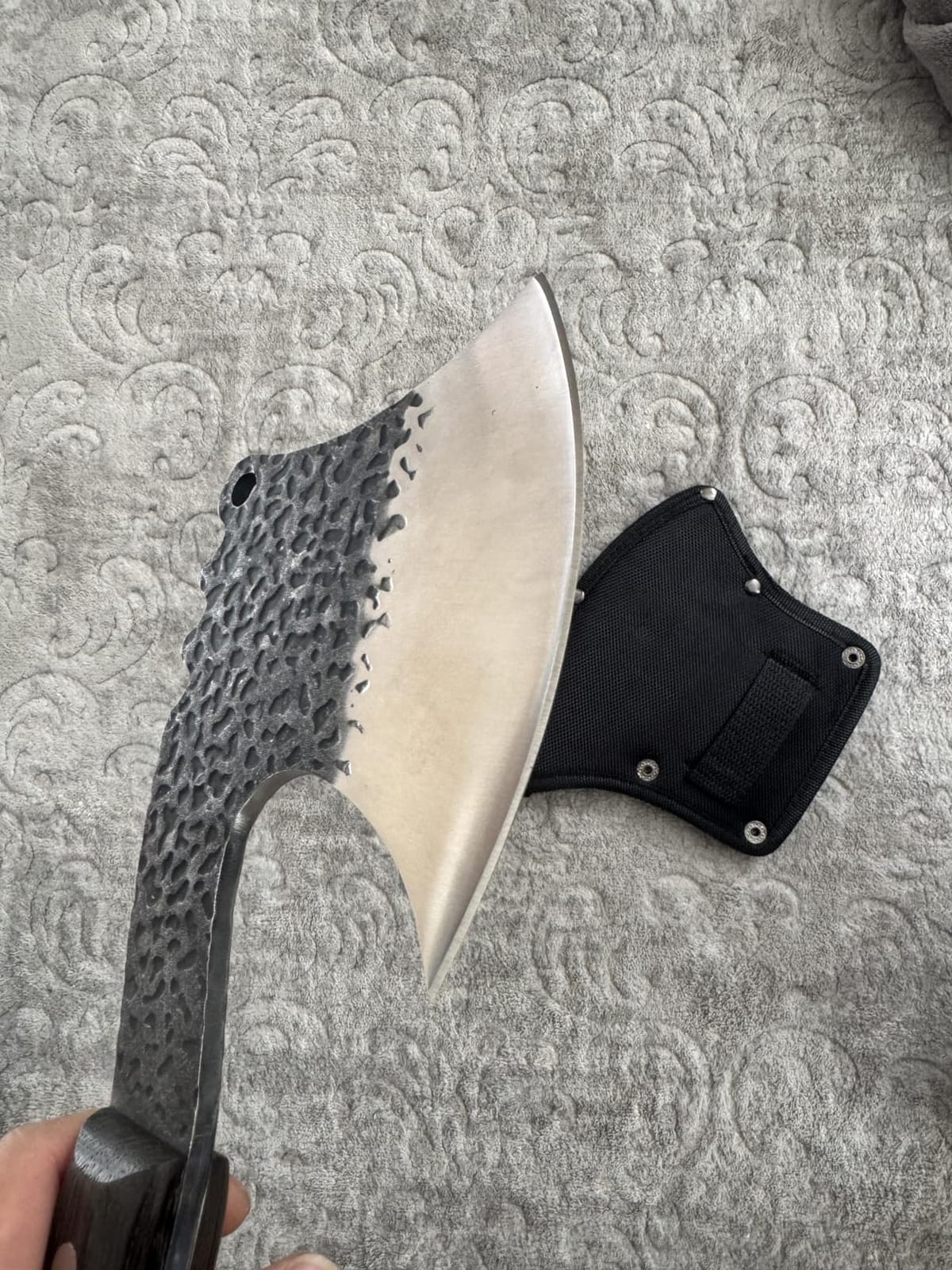 ROCOCO Meat Bone Cleaver Knife - Silver Heavy Duty Butcher Kitchen Axes customer photo 2