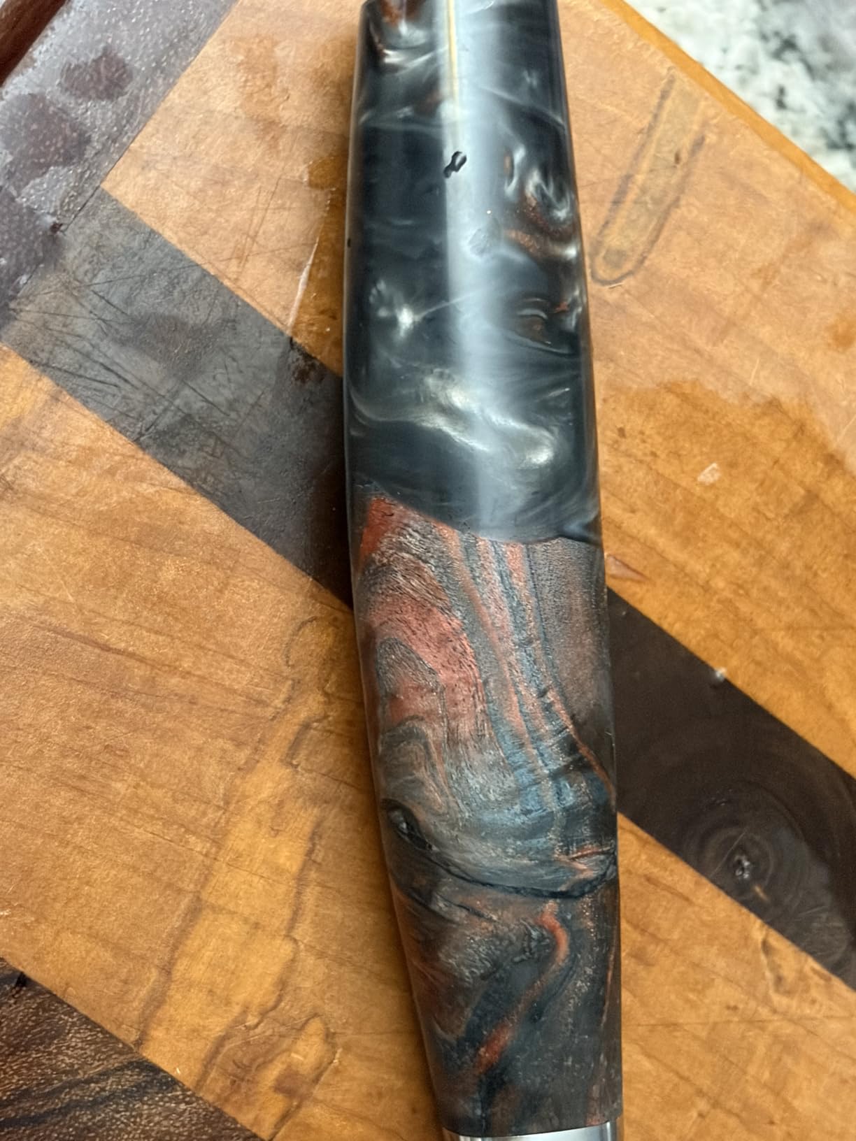 8'' Japanese Chef Knife, Razor Sharp Hand-Forged Damascus VG10 Steel Core customer photo 1