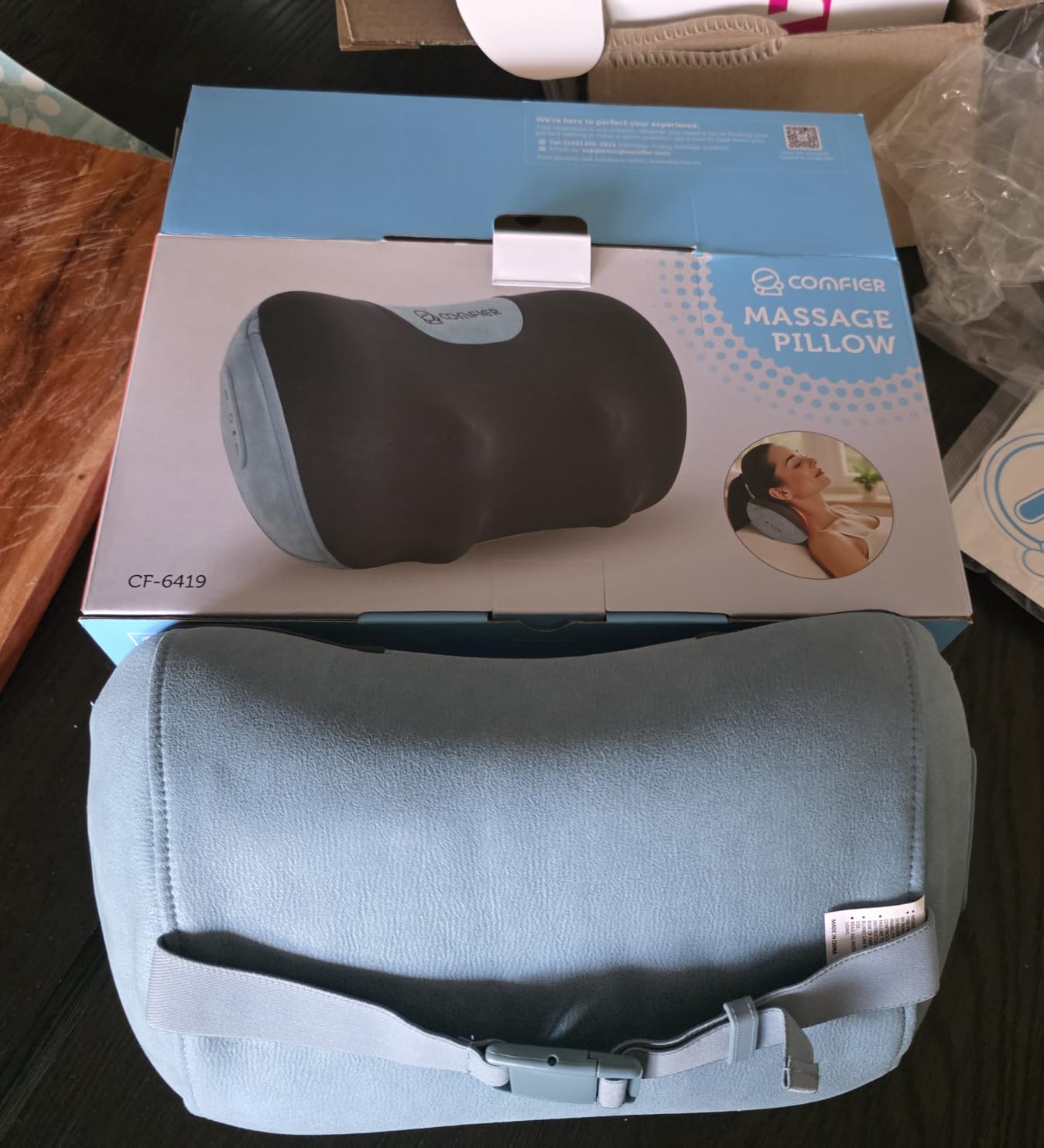 Cordless Shiatsu Neck & Back Massager with Heat,3D Kneading for Pain Relief customer photo 1
