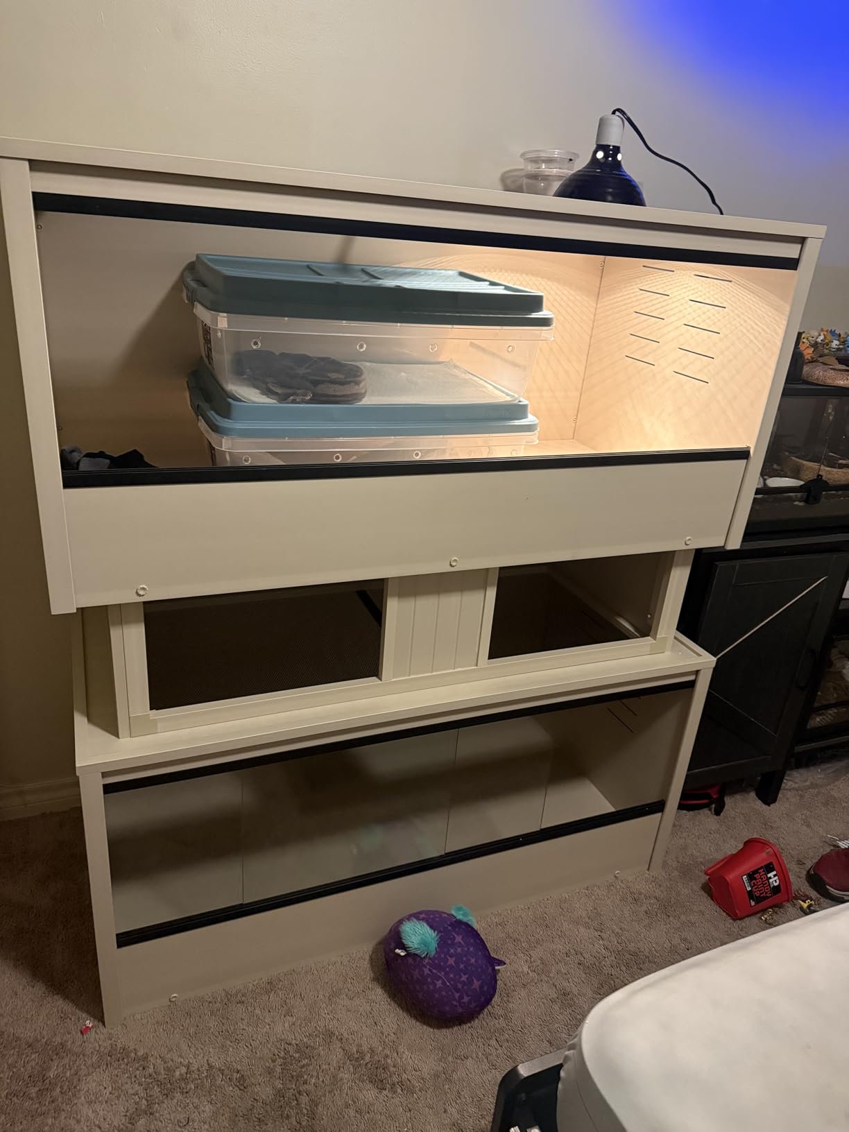 New Age Pet ECOFLEX Two Large Reptile Enclosures with Matching Stacker Combo Set in Maple customer photo 1