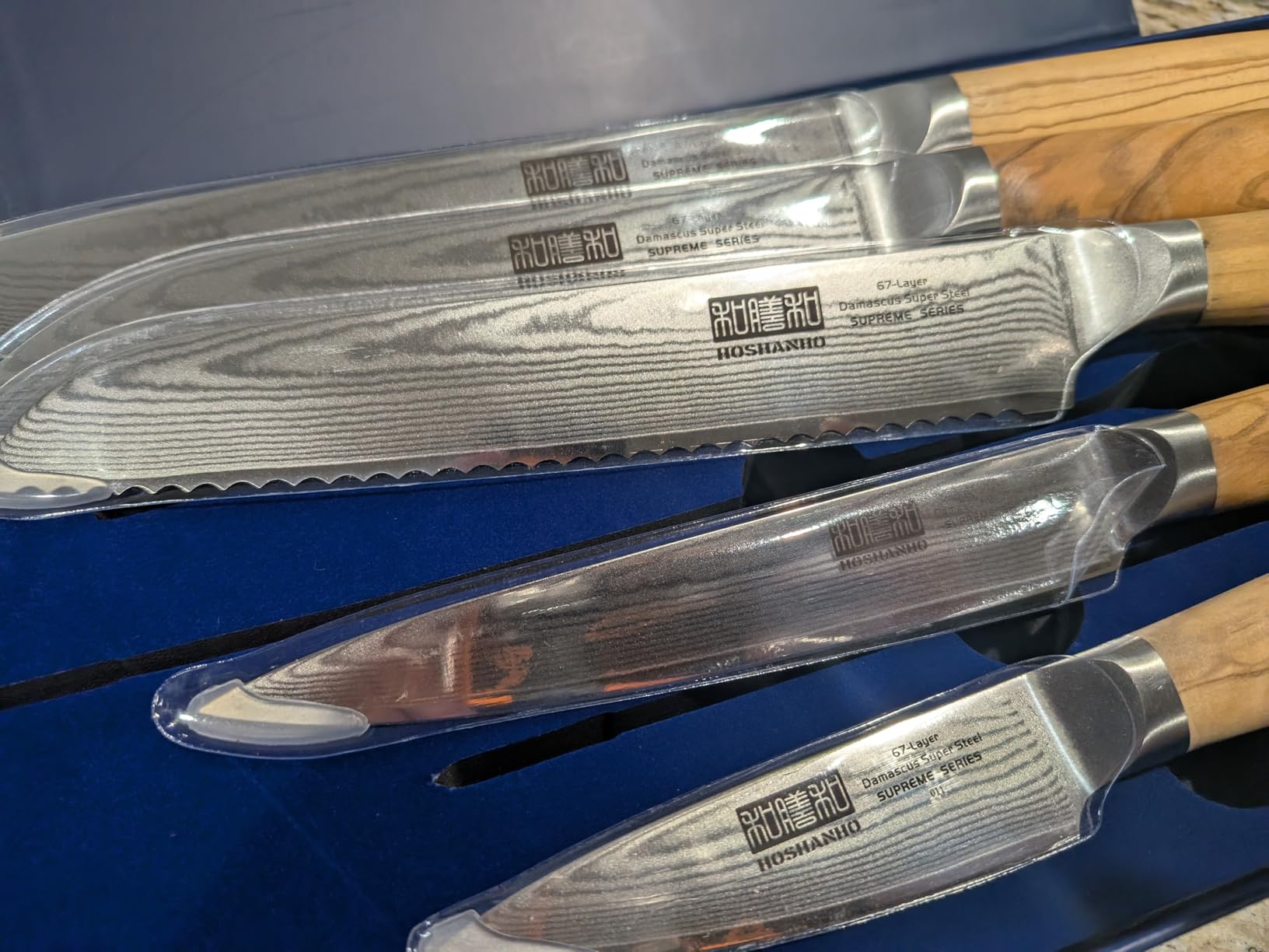 HOSHANHO Damascus Kitchen Knife Set 5PCS, Sharp Chef Knives Ergonomic Grip customer photo 1