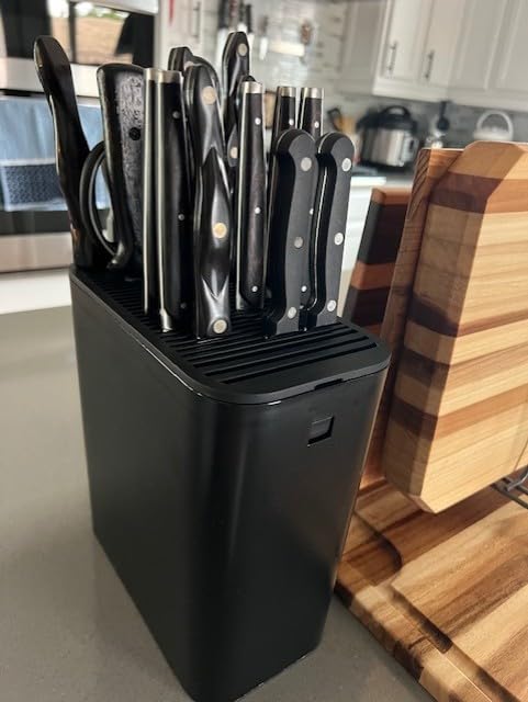 Lifewit Plastic Knife Block Holder without Knives for 15 Knives, Black customer photo 2