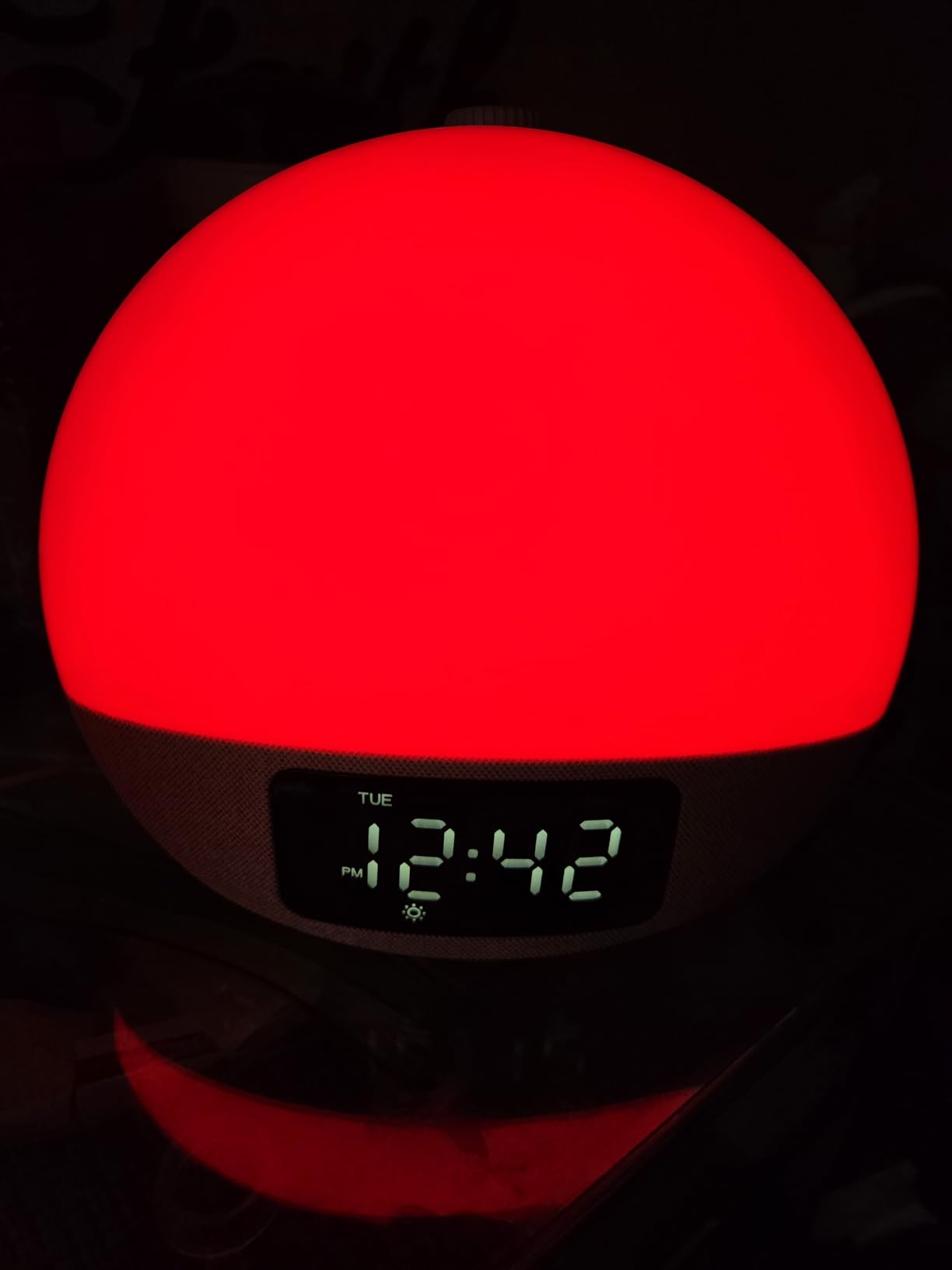 Geuuap Sunrise Alarm Clock White Noise Machine with Bluetooth Speaker,Khaki customer photo 2