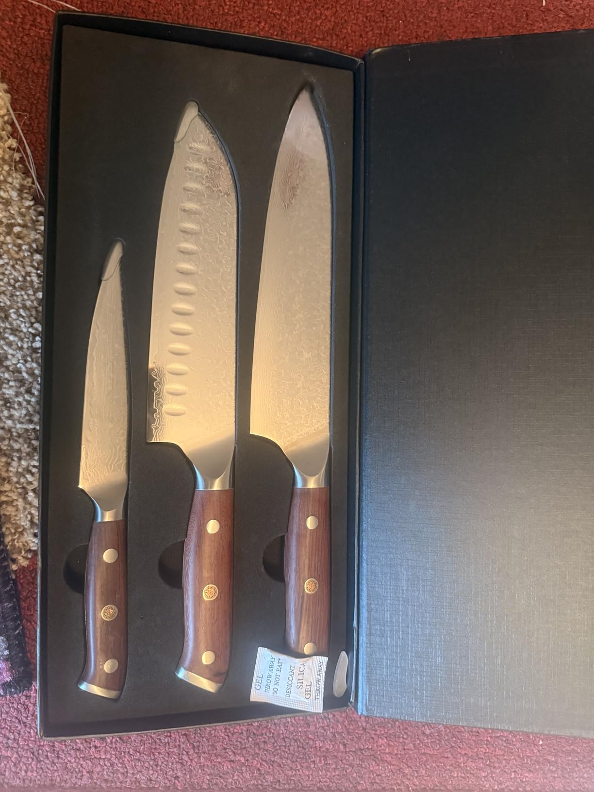 Purple Dragon Damascus Knife Set - 3 PCS Kitchen Knife Set customer photo 1