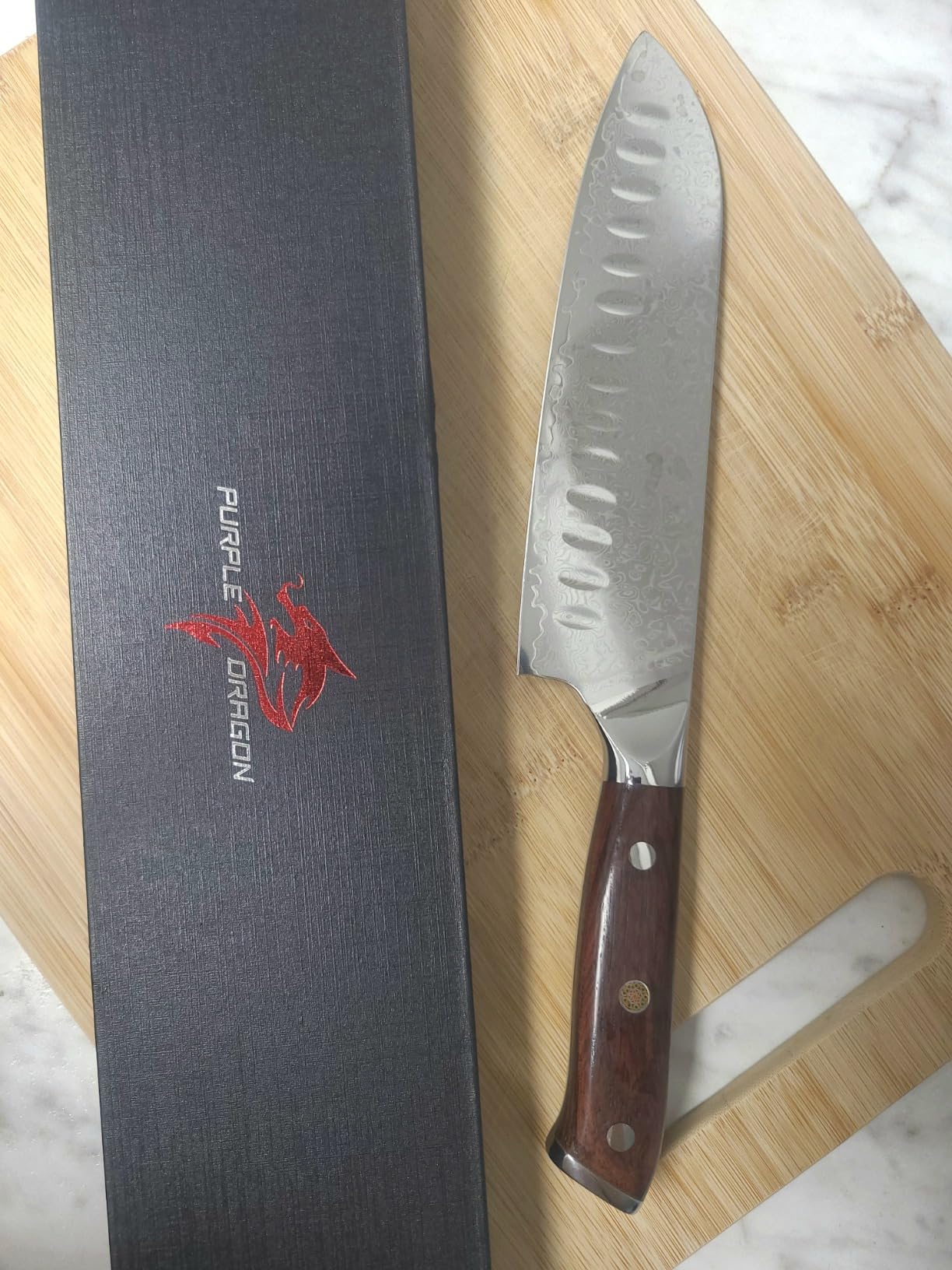 Purple Dragon Damascus Knife Set - 3 PCS Kitchen Knife Set customer photo 2