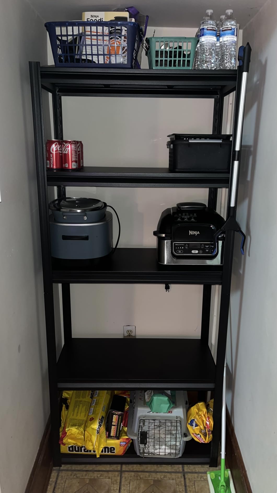 VEVOR Storage Shelves, 4-Tier Adjustable, 2400 lbs Capacity, Heavy Duty Garage Storage Shelving Unit, Metal Utility Rack Shelf, for Garage Workshop Warehouse Basement, 40.55