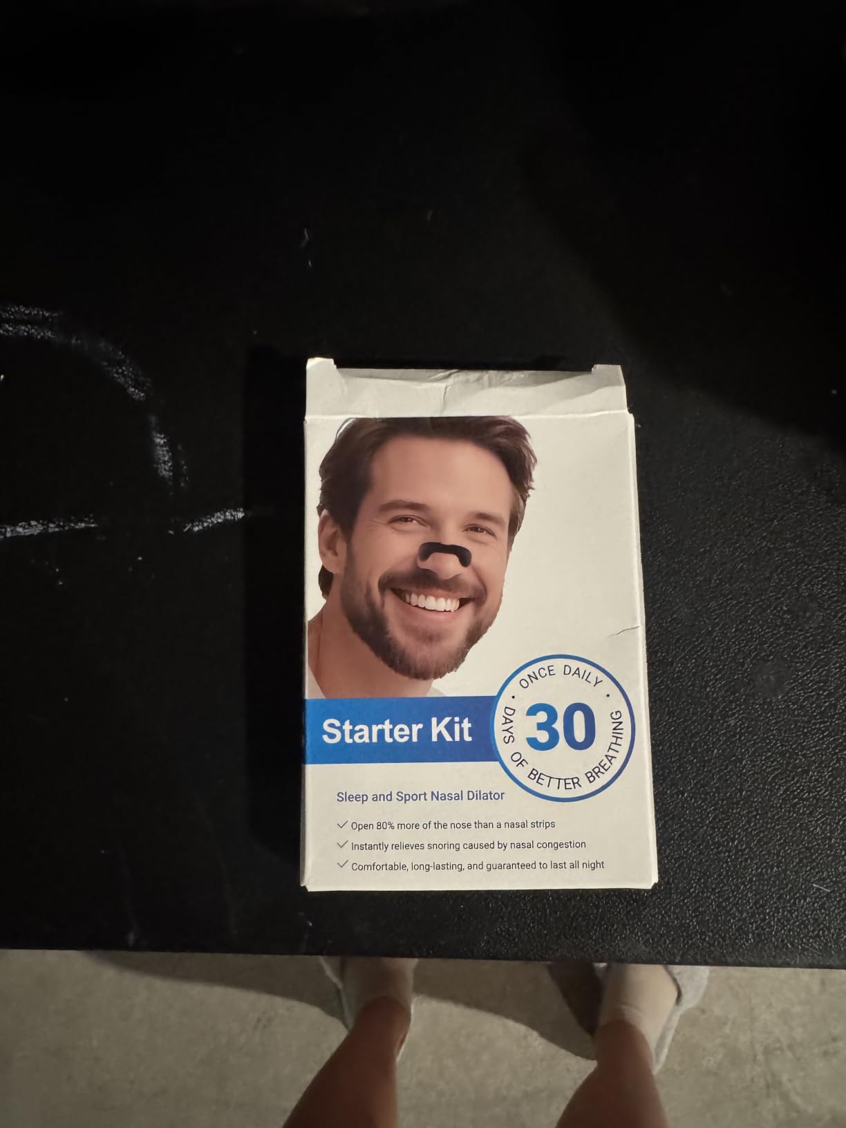 Nasal Strips for Snoring, Extra Strength Snoring Solution Nose Strips, Improve Breathing and Sleep Quality (30 Count, Black) F customer photo 1