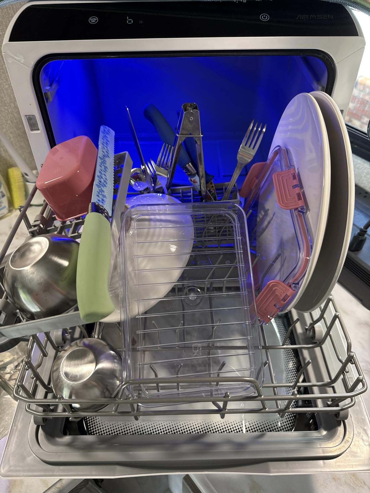 AIRMSEN Portable Countertop Dishwasher, No Hookup Needed customer photo 2